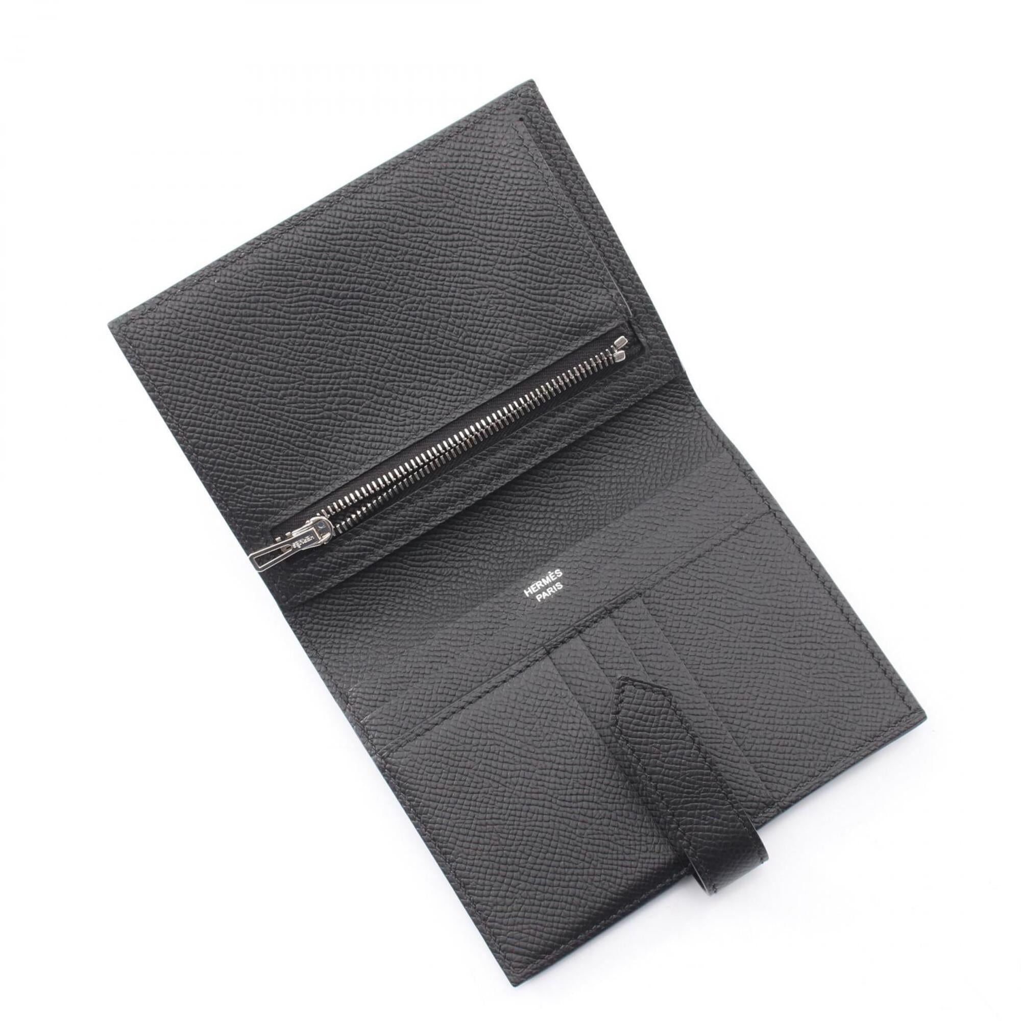 Hermes Black Epsom Leather Leather Wallet (Bi-Fold) (Pre-Owned)
