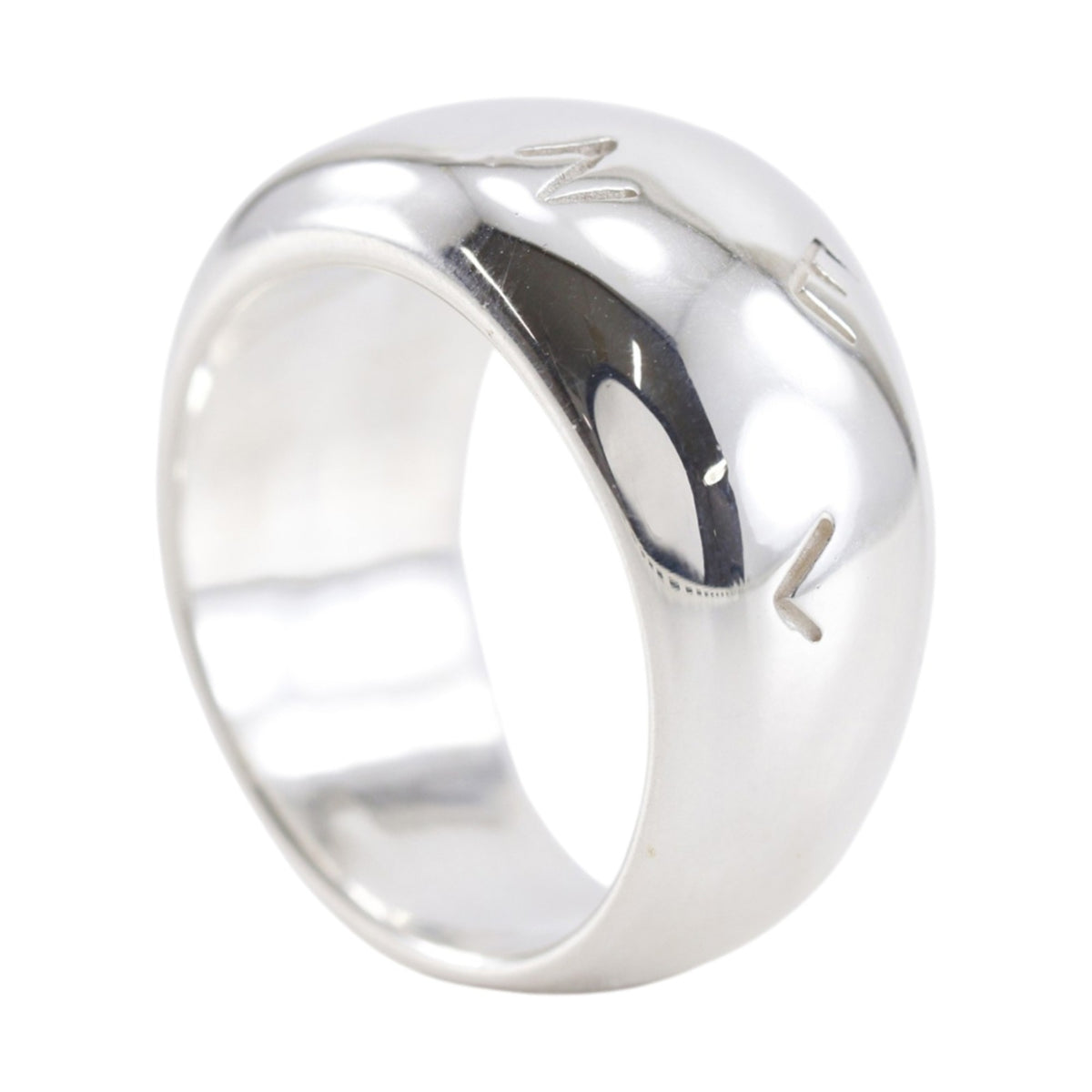 Chanel Silver Silver 925 Band Ring (Pre-Owned)