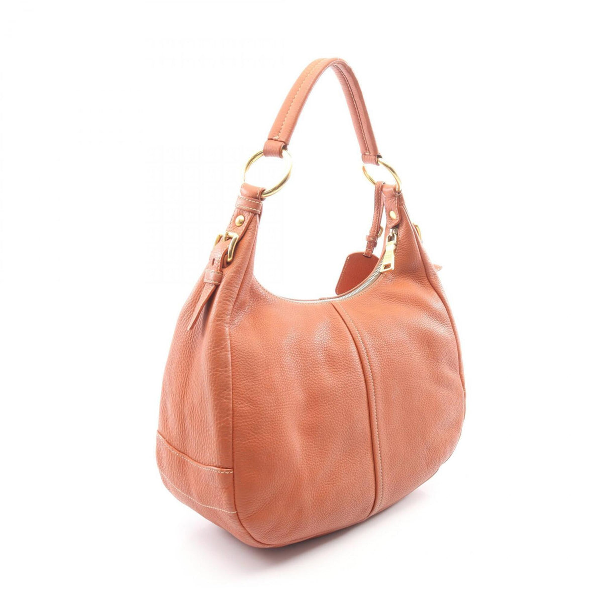 Prada Brown Leather Handbag Shoulder Bag (Pre-Owned)