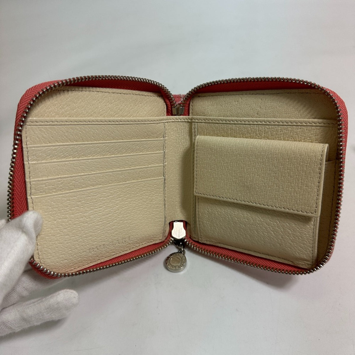 Bvlgari Pink Cloth Wallet (Bi-Fold) (Pre-Owned)