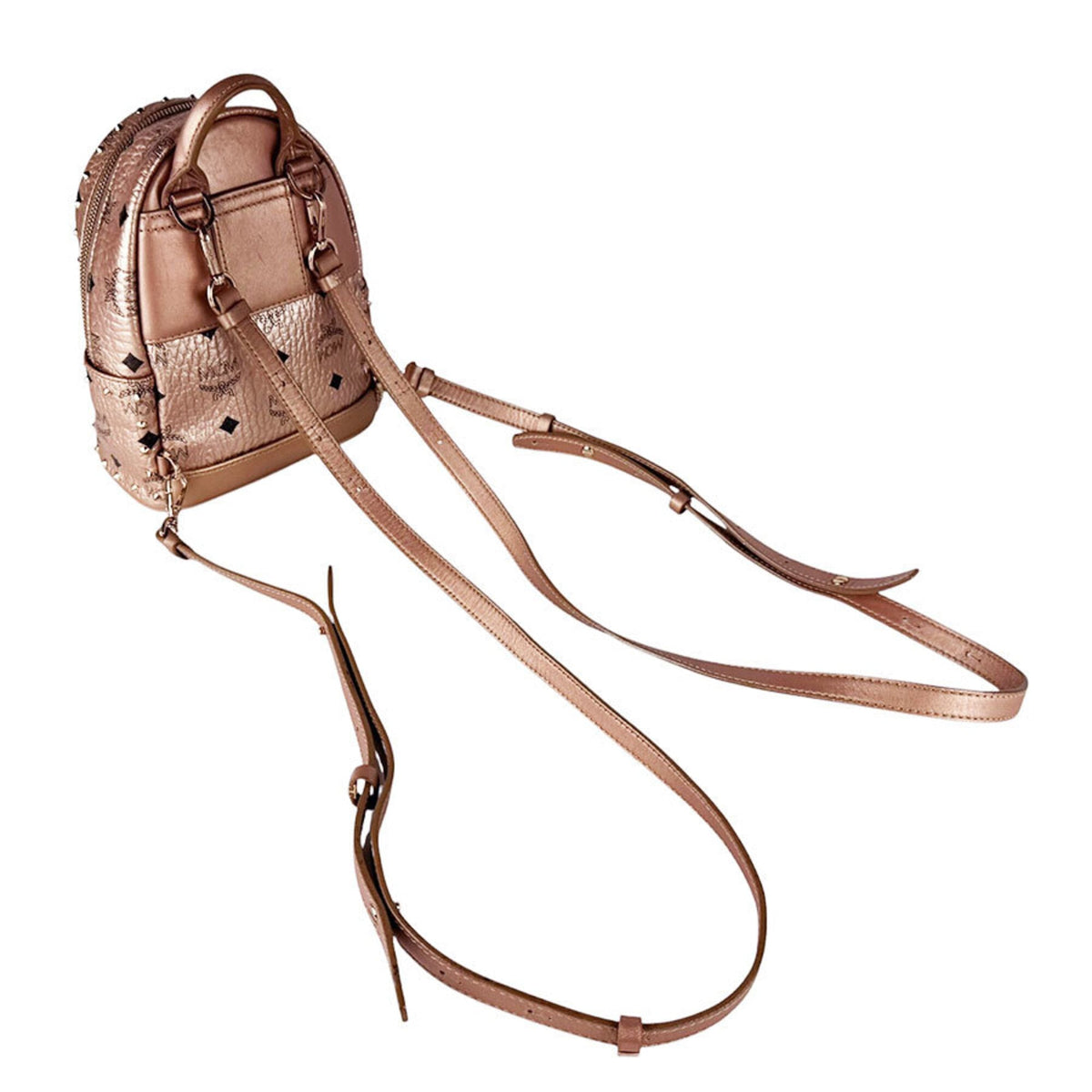 Mcm Pink Beige Leather Backpack (Pre-Owned)