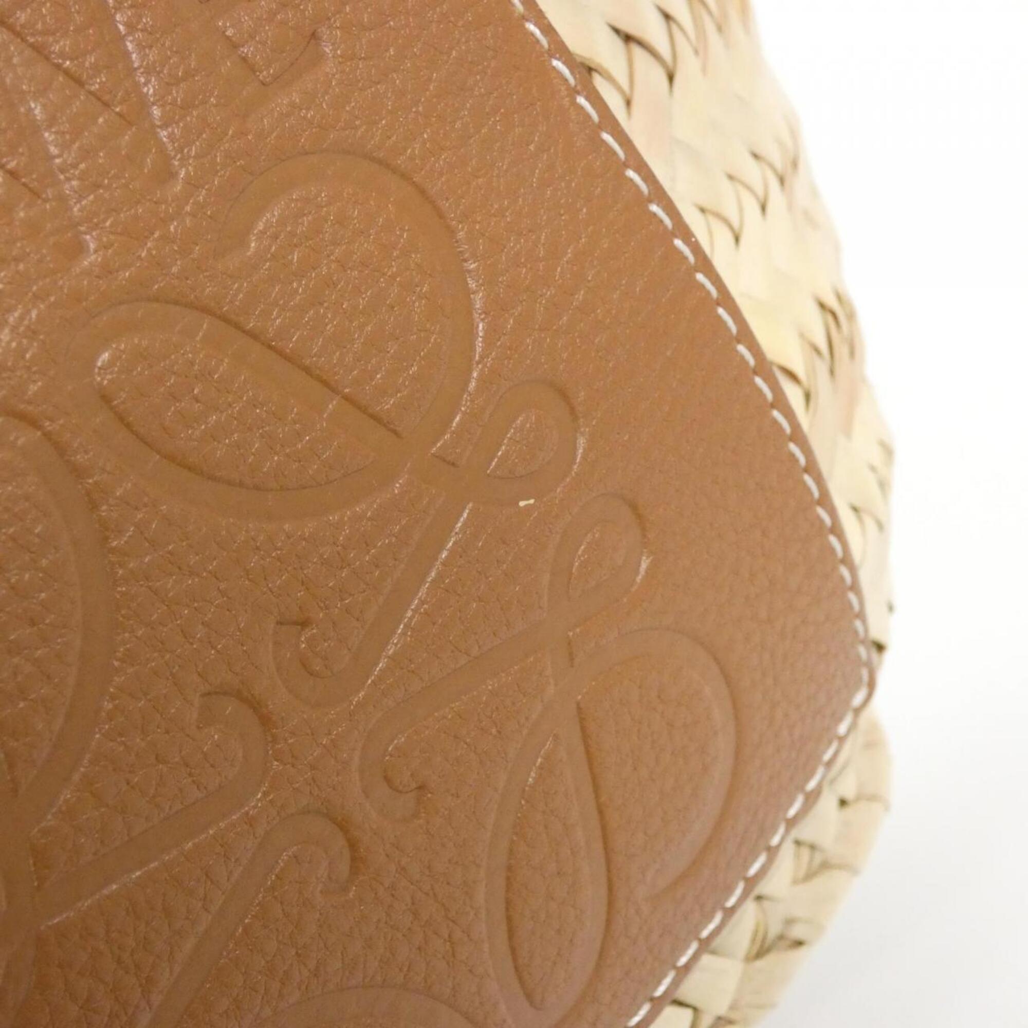 Loewe Beige Raffia Leather Handbag (Pre-Owned)