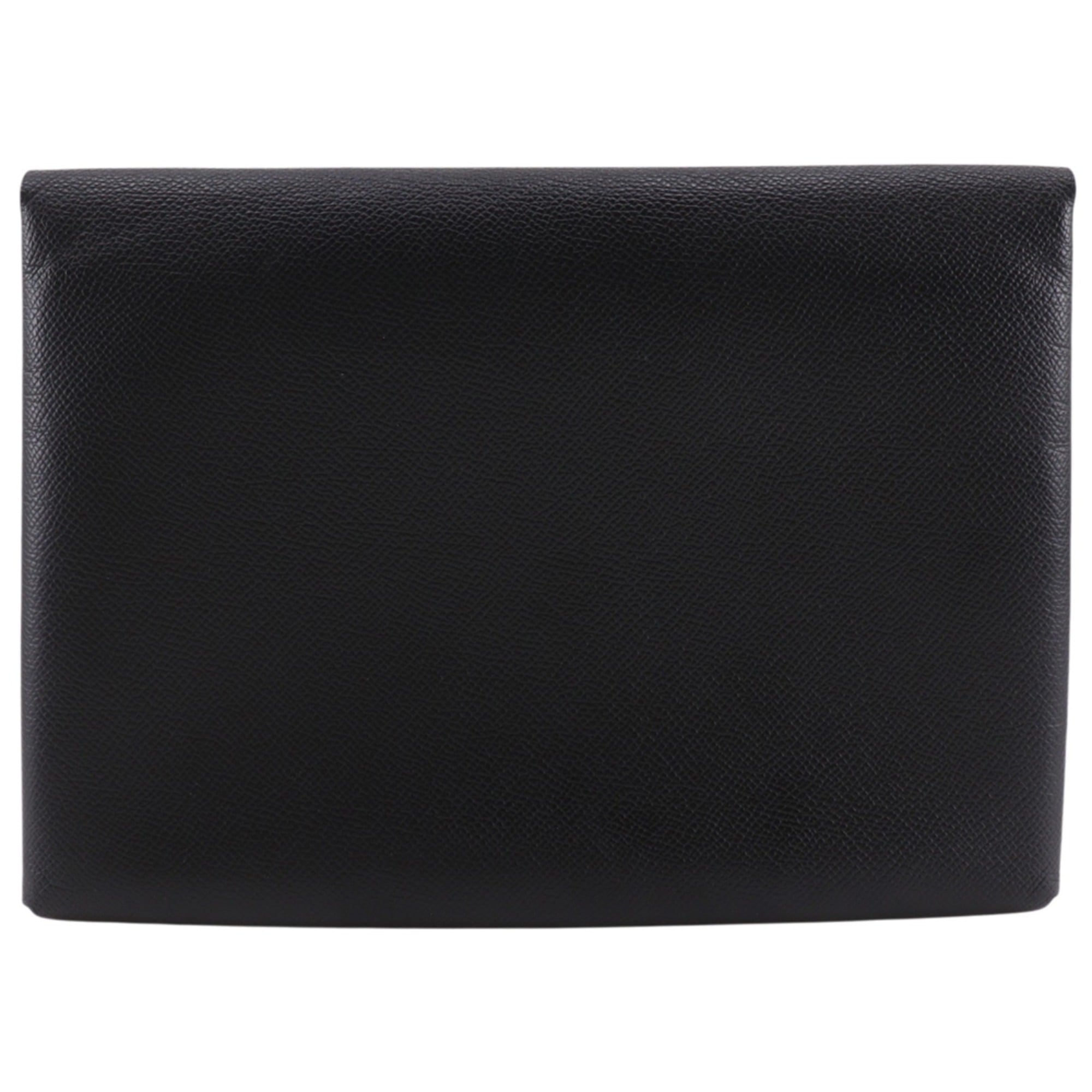 Hermes Black Green Epsom Leather Clutch Bag (Pre-Owned)