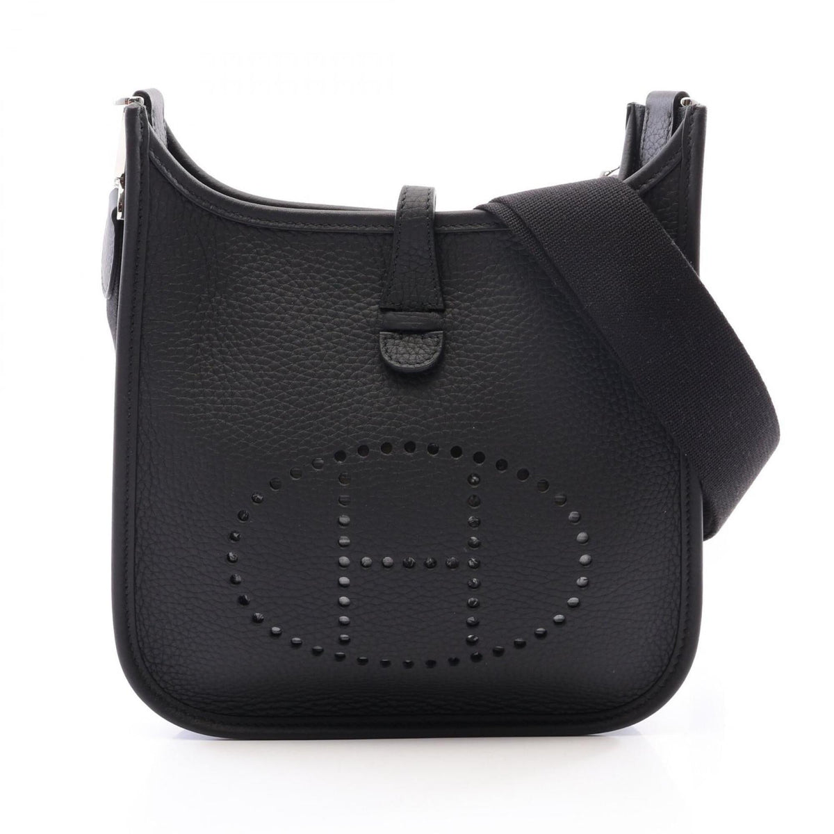Hermes Black Taurillon Clemence Leather Handbag Shoulder Bag (Pre-Owned)