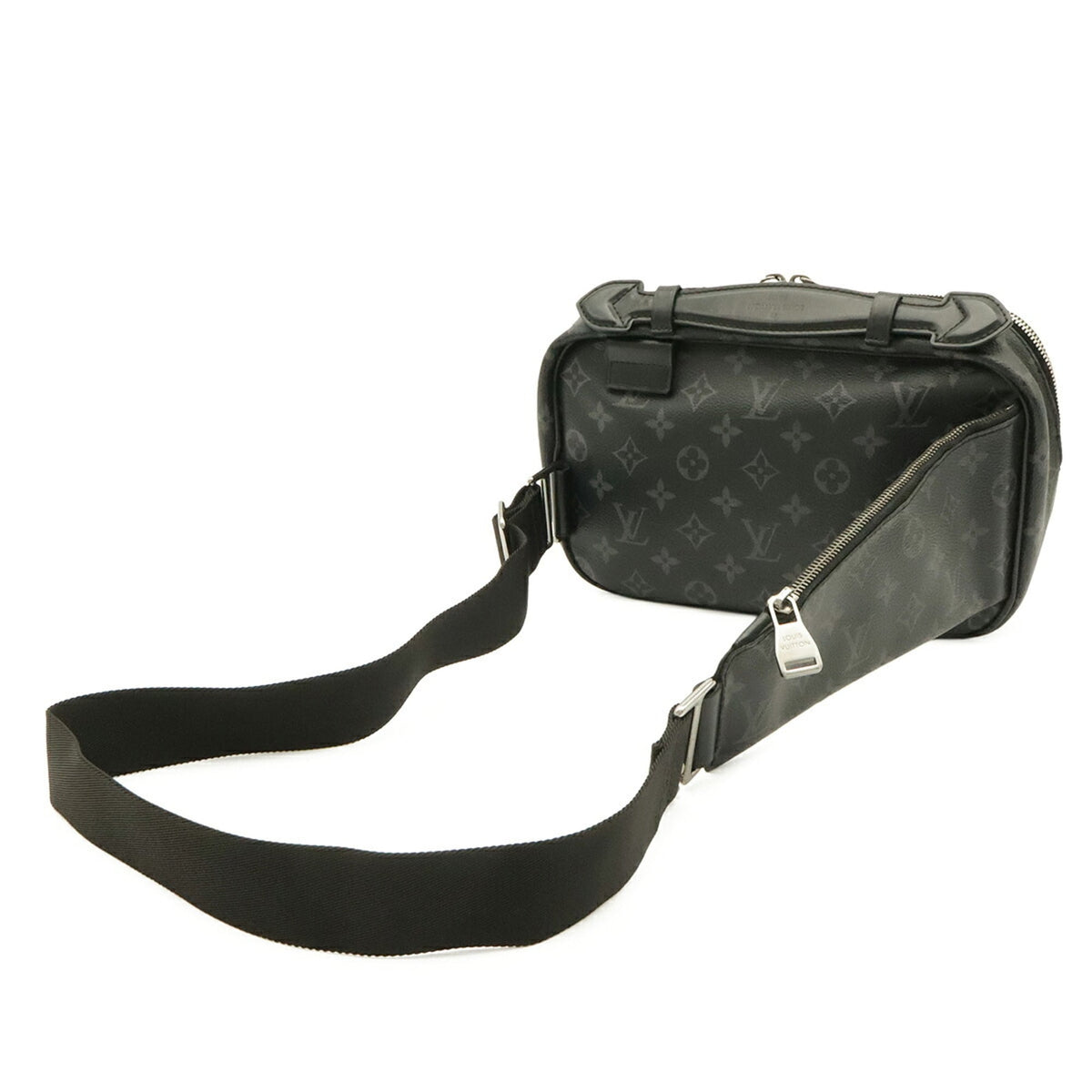 Louis Vuitton Black Gray Monogram Eclipse Canvas Leather Clutch Bag Pouch Sling Bag (Pre-Owned)