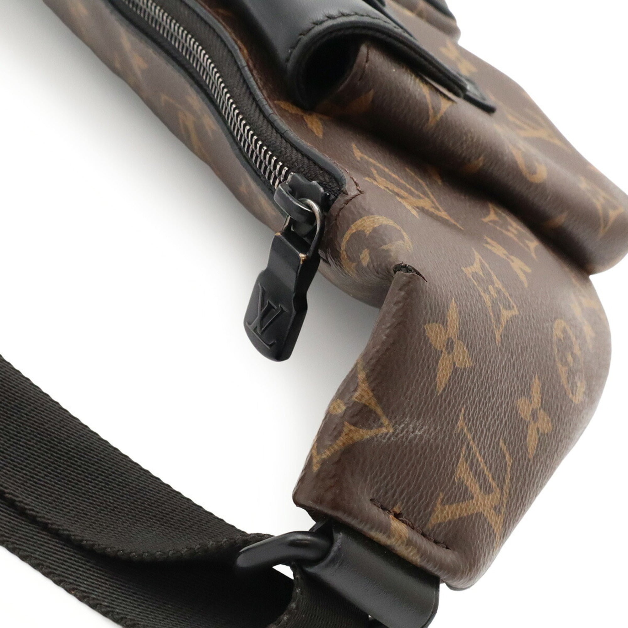 Louis Vuitton Black Brown Monogram White Monogram Shoulder Bag Sling Bag (Pre-Owned)