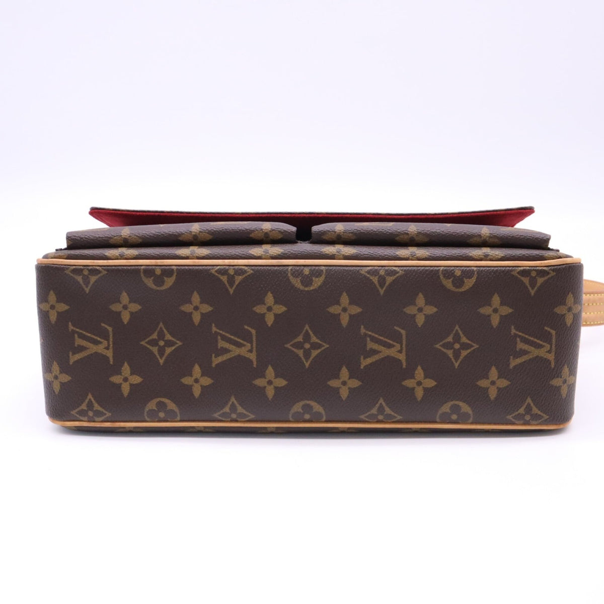 Louis Vuitton Beige Brown Monogram Coated Canvas Handbag (Pre-Owned)