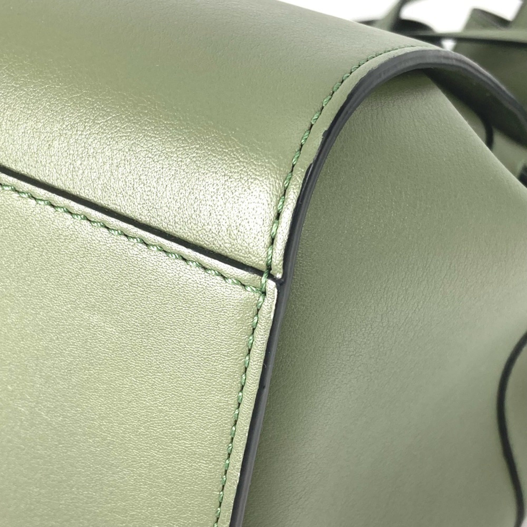 Loewe Khaki Leather Handbag Shoulder Bag (Pre-Owned)