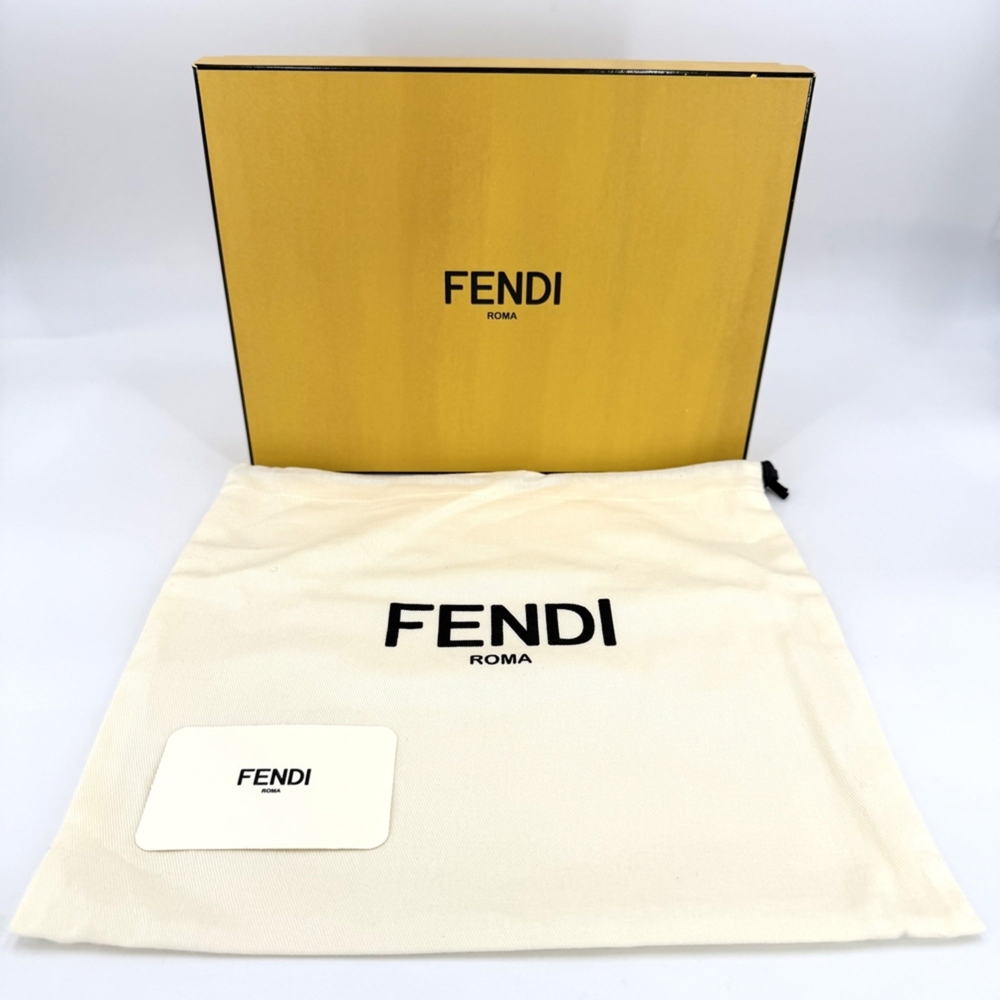 Fendi Zucca Red Color Canvas Leather Pouch (Pre-Owned)