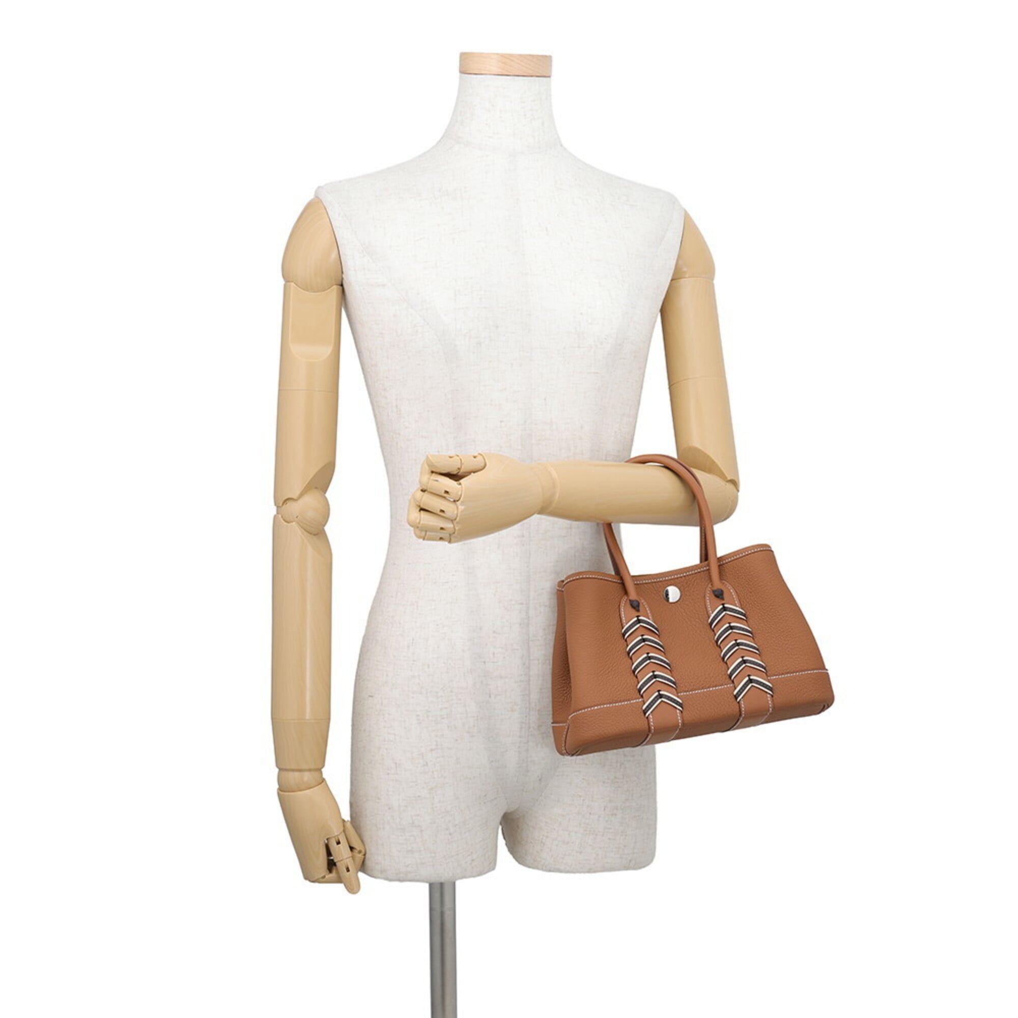 Hermes Garden Gold Togo Leather Swift Leather Handbag Tote Bag (Pre-Owned)