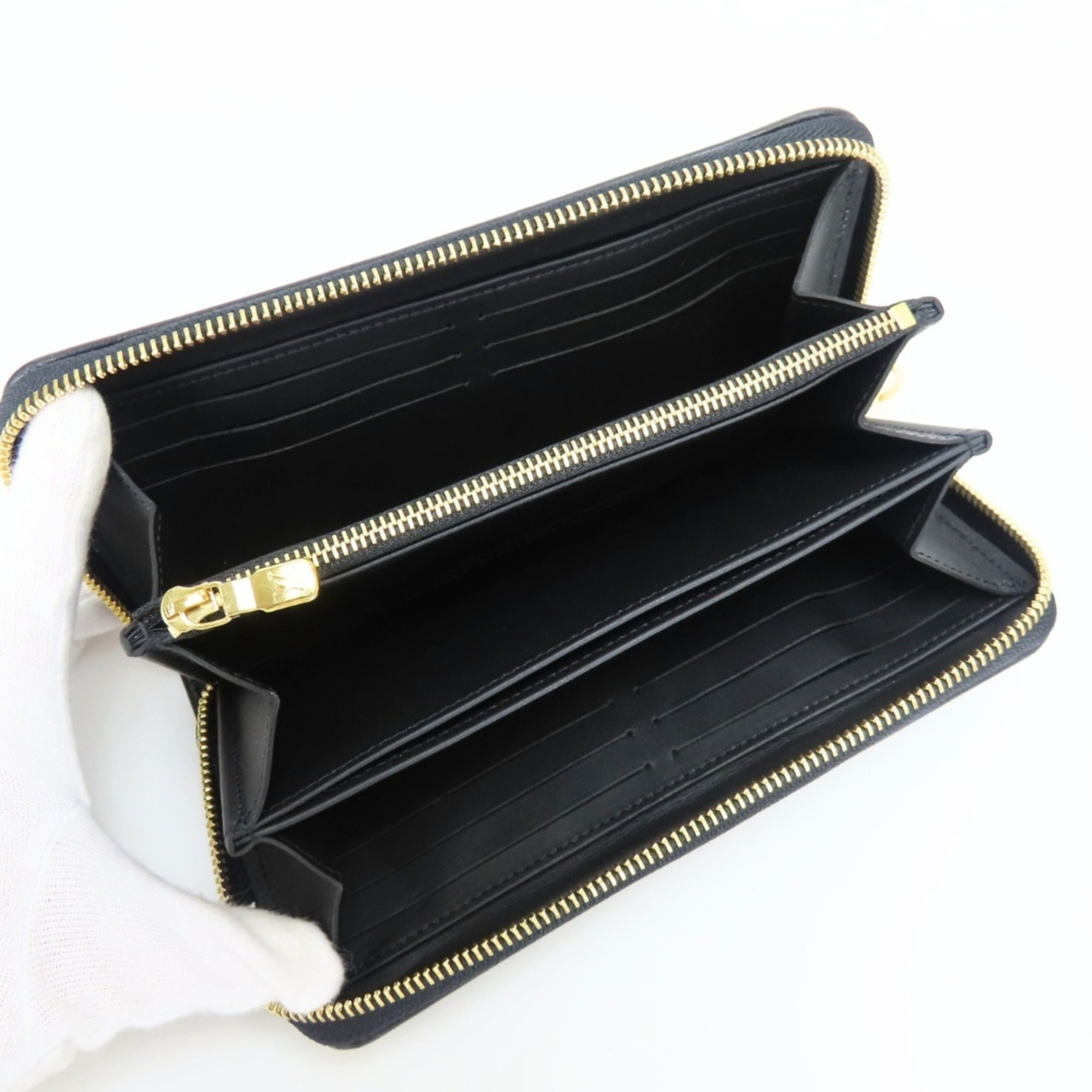 Louis Vuitton Black Noir Leather Coin Purse/Coin Case (Pre-Owned)