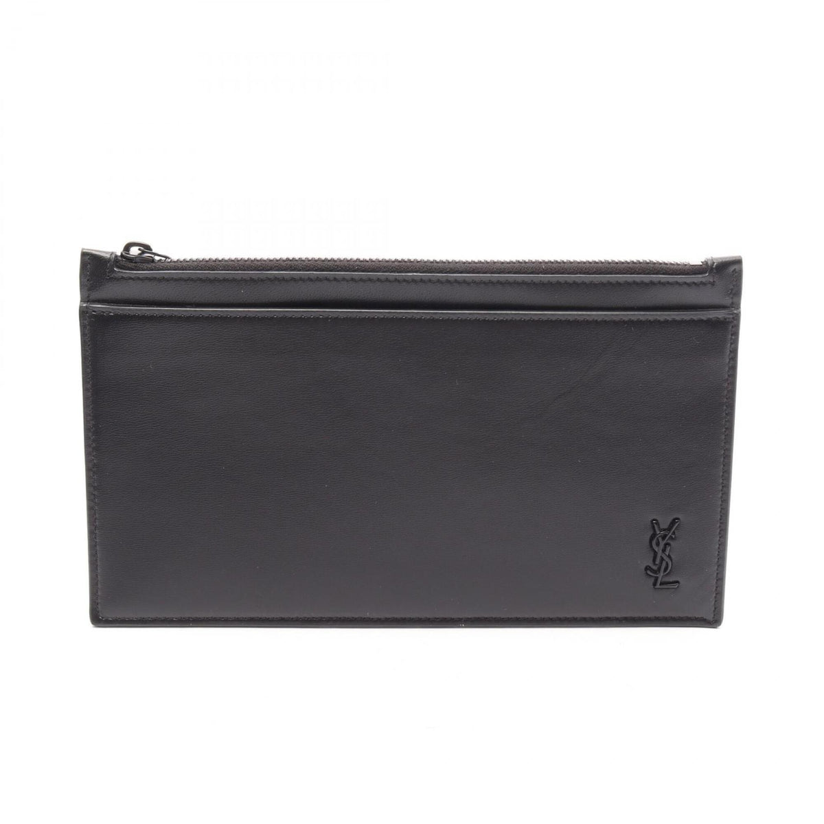 Yves Saint Laurent Black Leather Handbag Pouch (Pre-Owned)