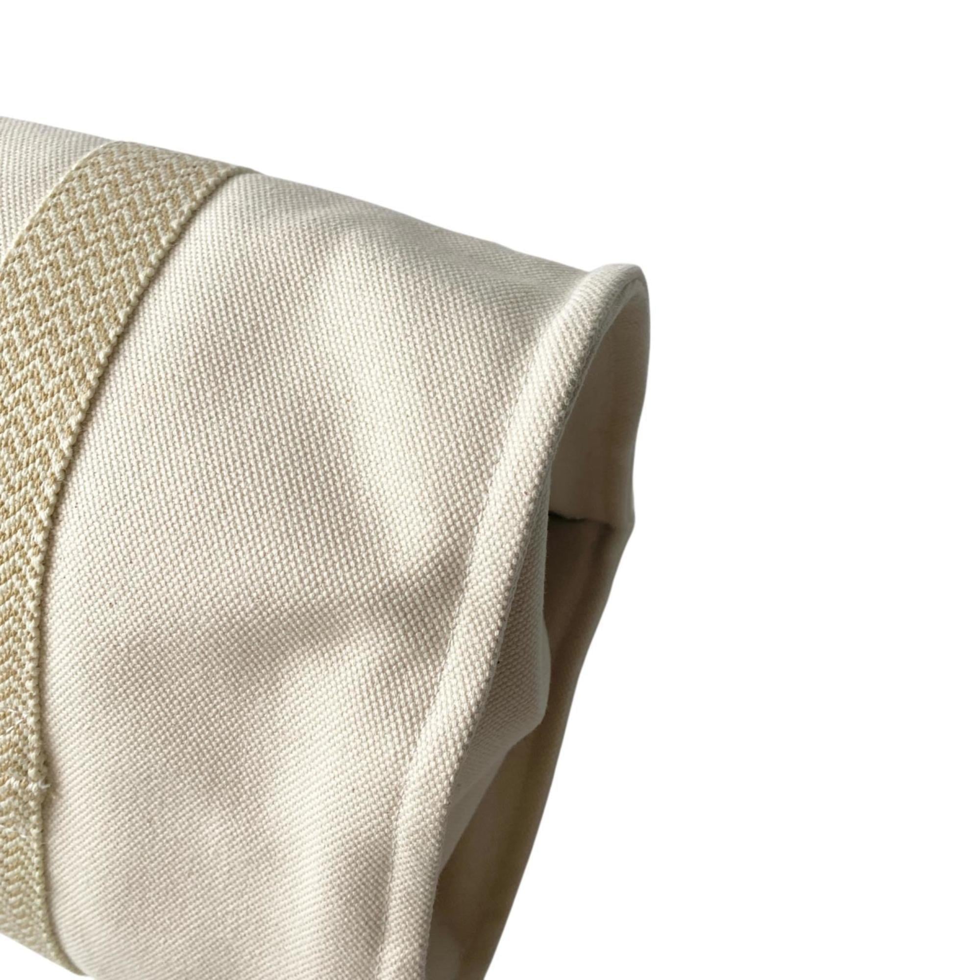 Hermes Ivory Canvas Pouch Tote Bag (Pre-Owned)
