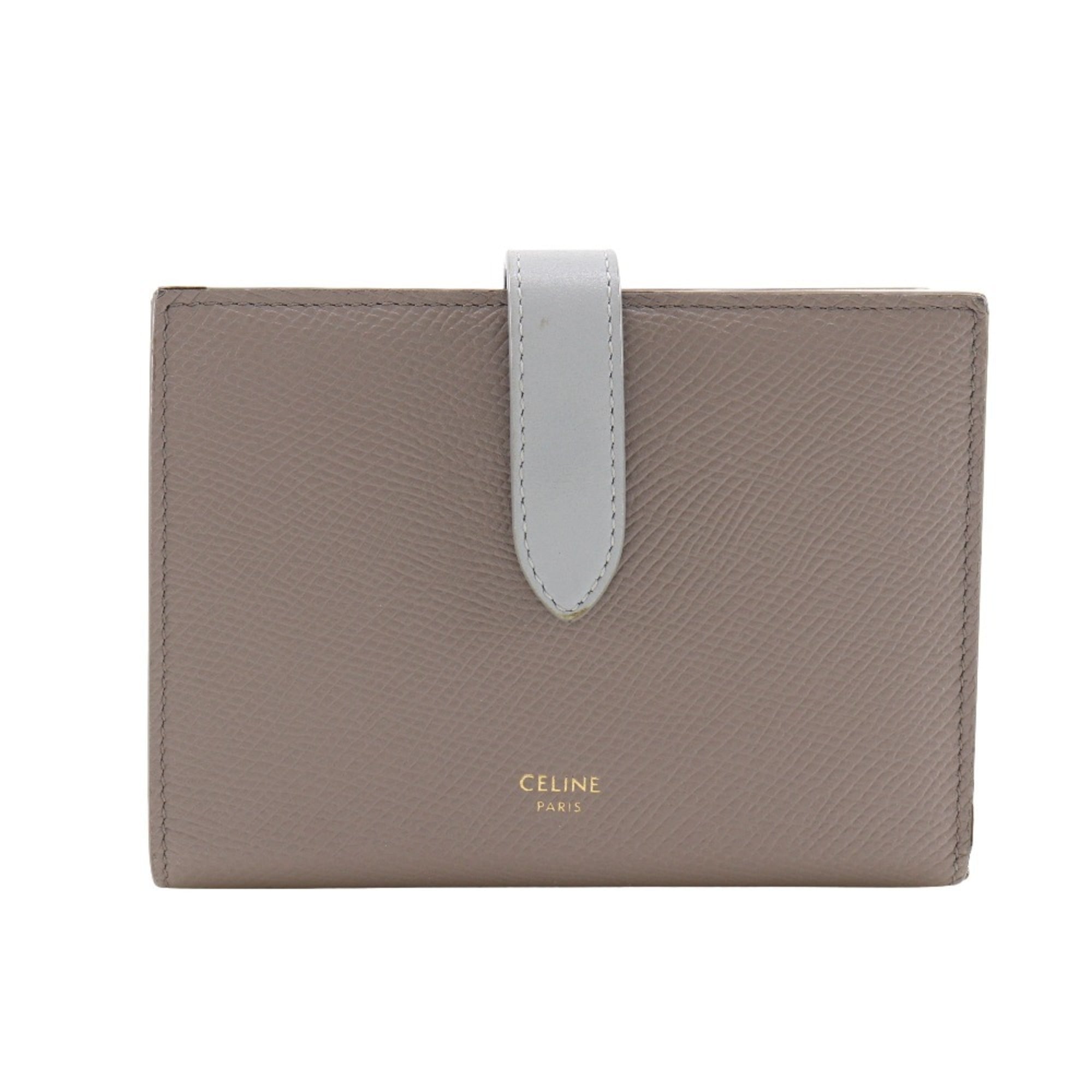 Celine Gray Leather Wallet (Bi-Fold) (Pre-Owned)