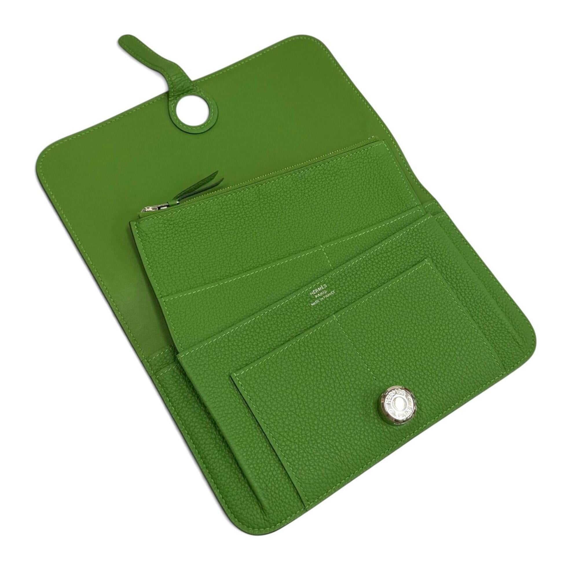 Hermes Bambou Togo Leather Long Wallet (Bi-Fold) (Pre-Owned)