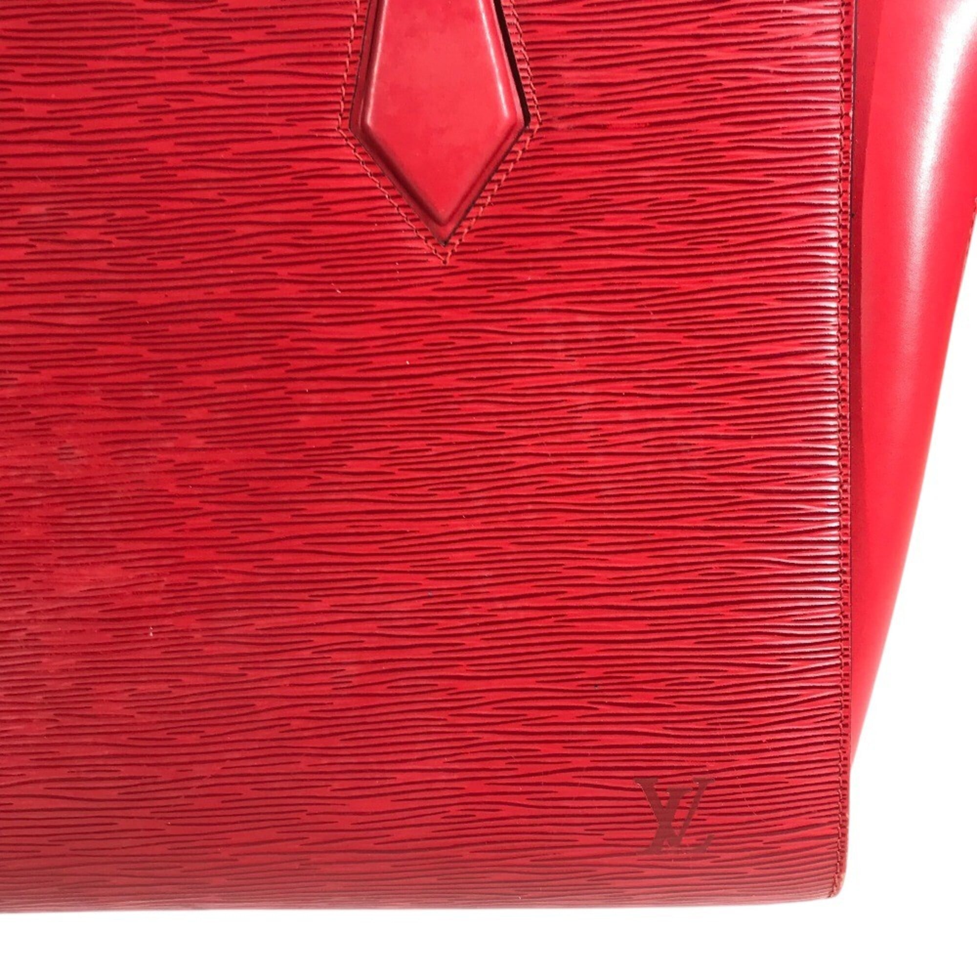 Louis Vuitton Castilian Red Red Color Epi Leather Handbag Shoulder Bag Tote Bag (Pre-Owned)