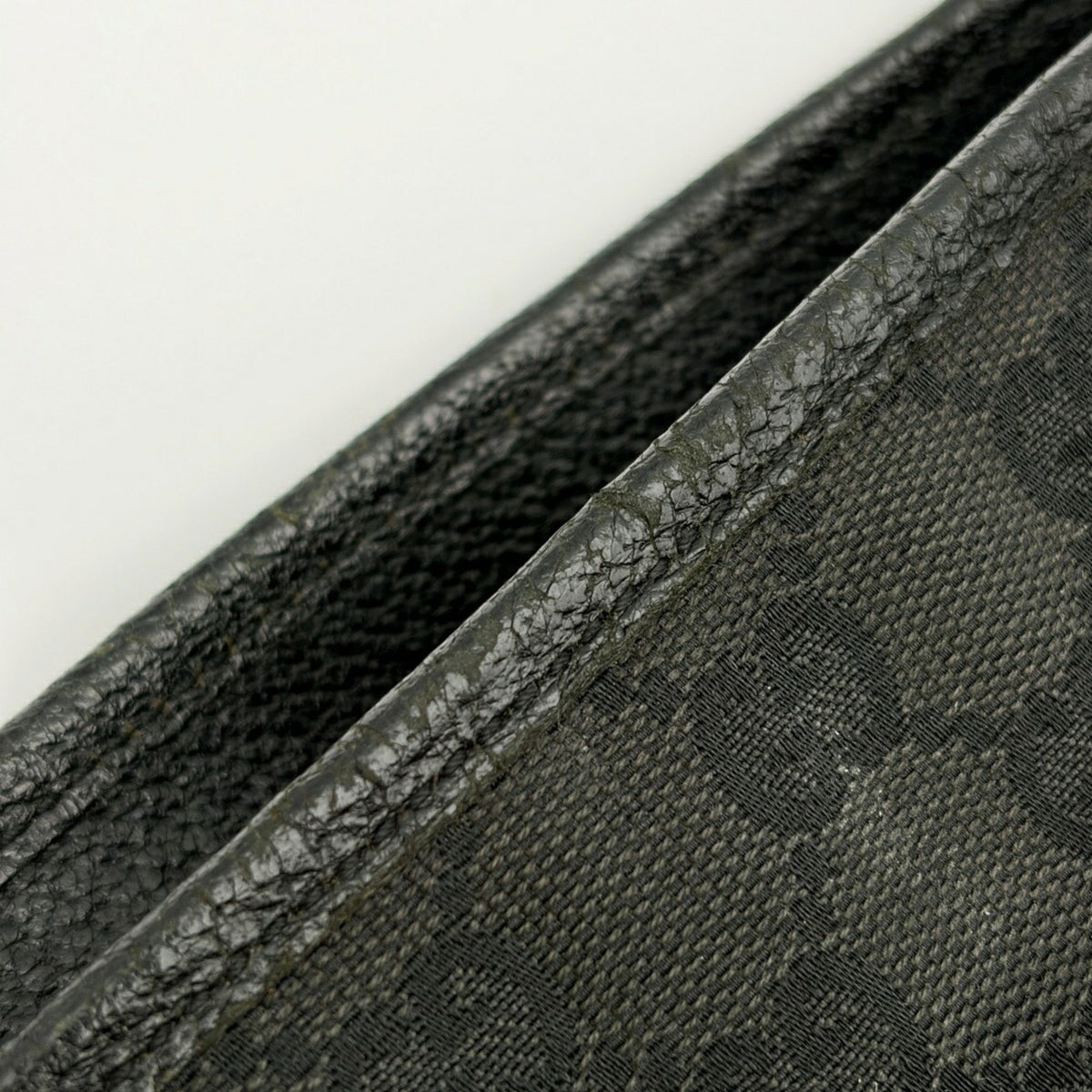 Gucci Gg Canvas Black Gg Canvas Leather Tote Bag (Pre-Owned)