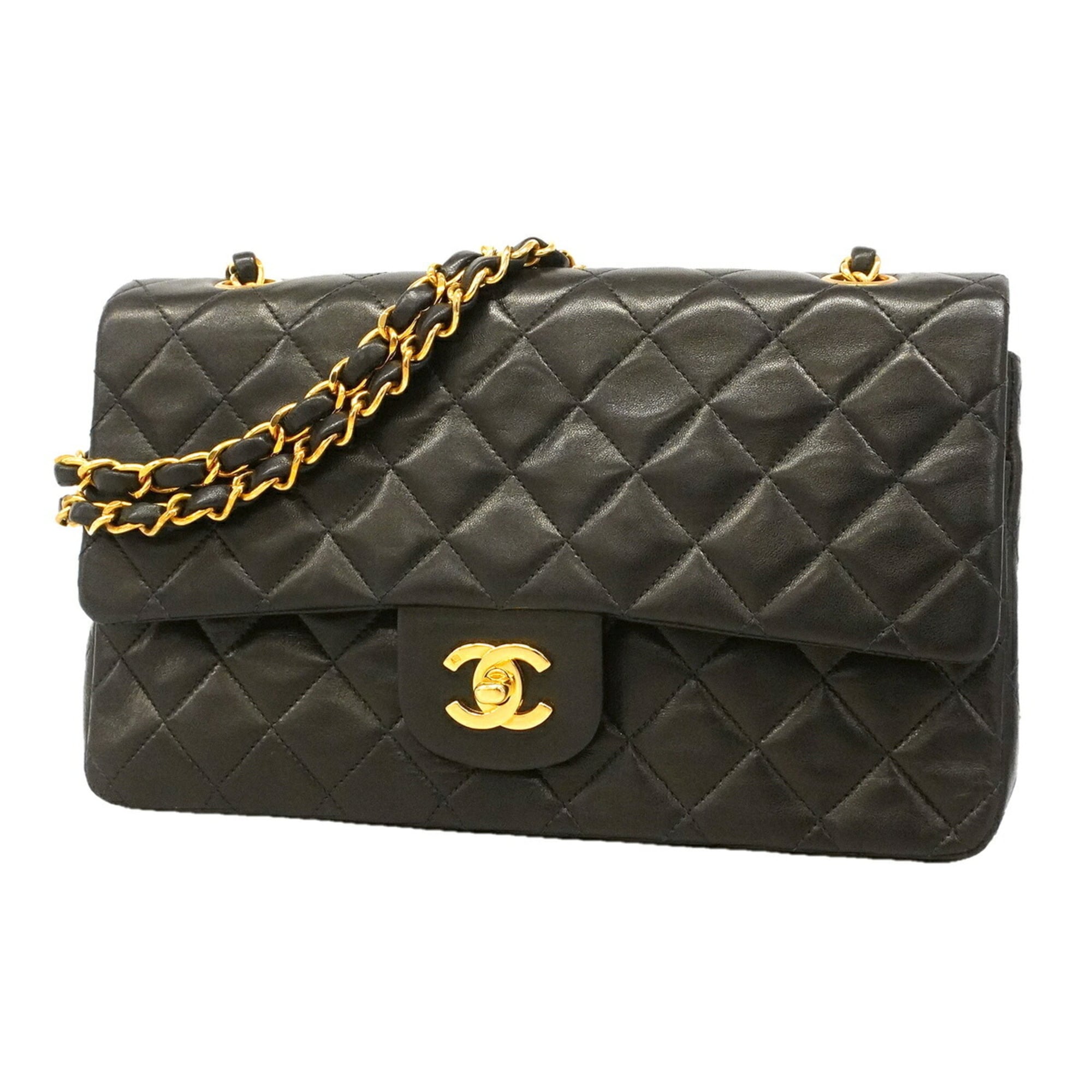Chanel Black Leather Shoulder Bag (Pre-Owned)
