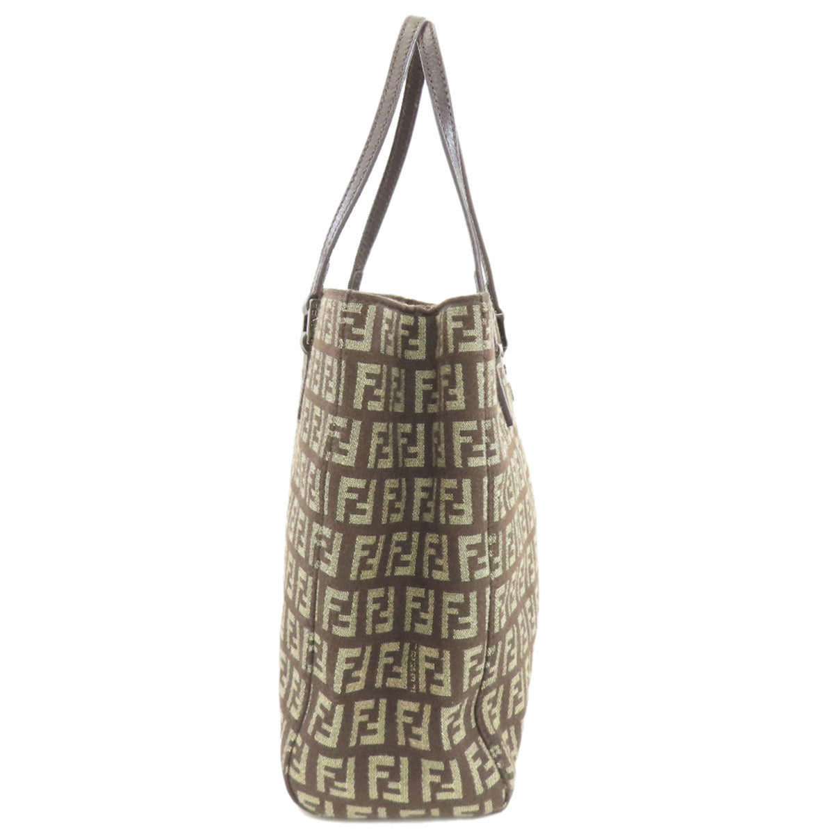Fendi Brown Canvas Handbag (Pre-Owned)
