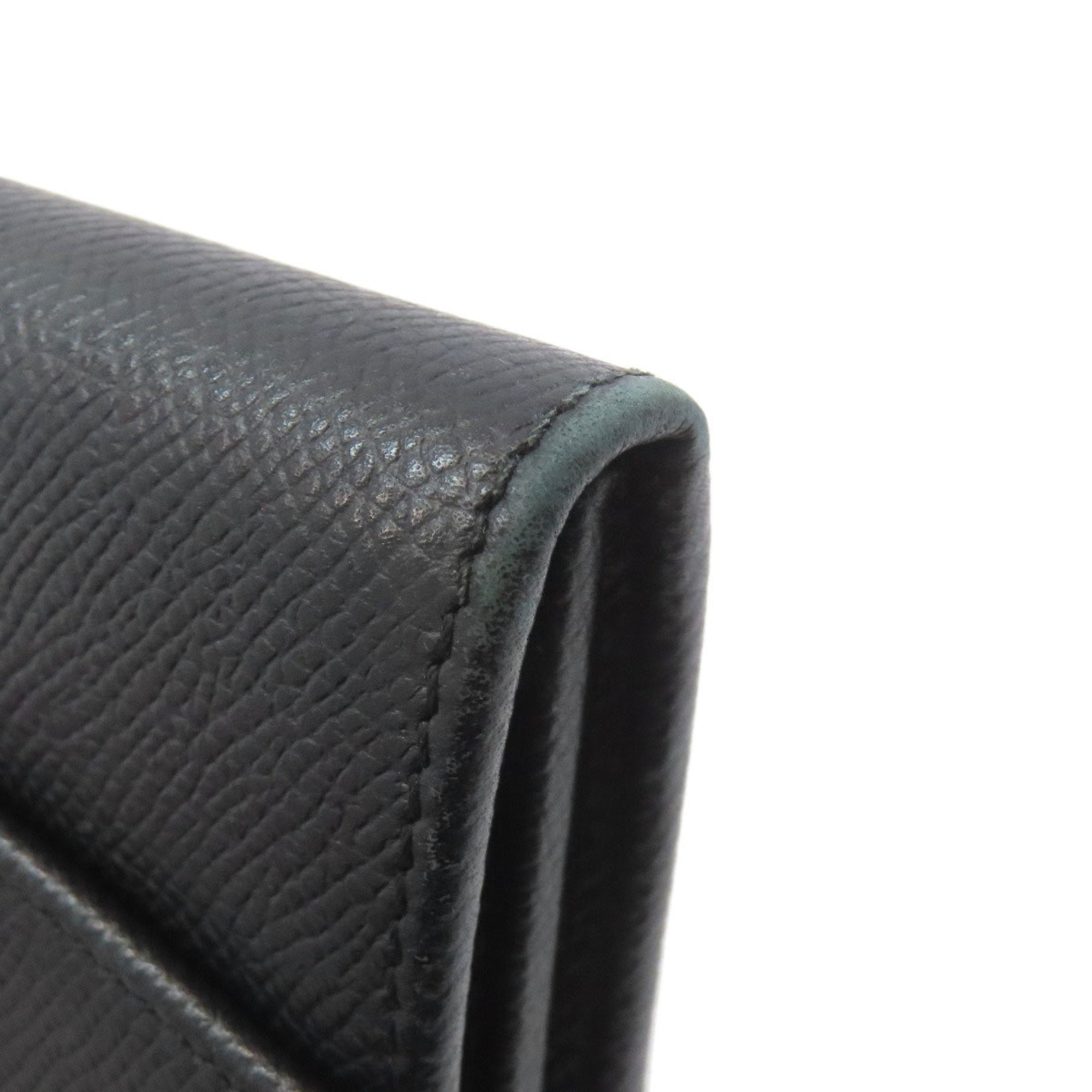 Salvatore Ferragamo Black Leather Long Wallet (Bi-Fold) (Pre-Owned)