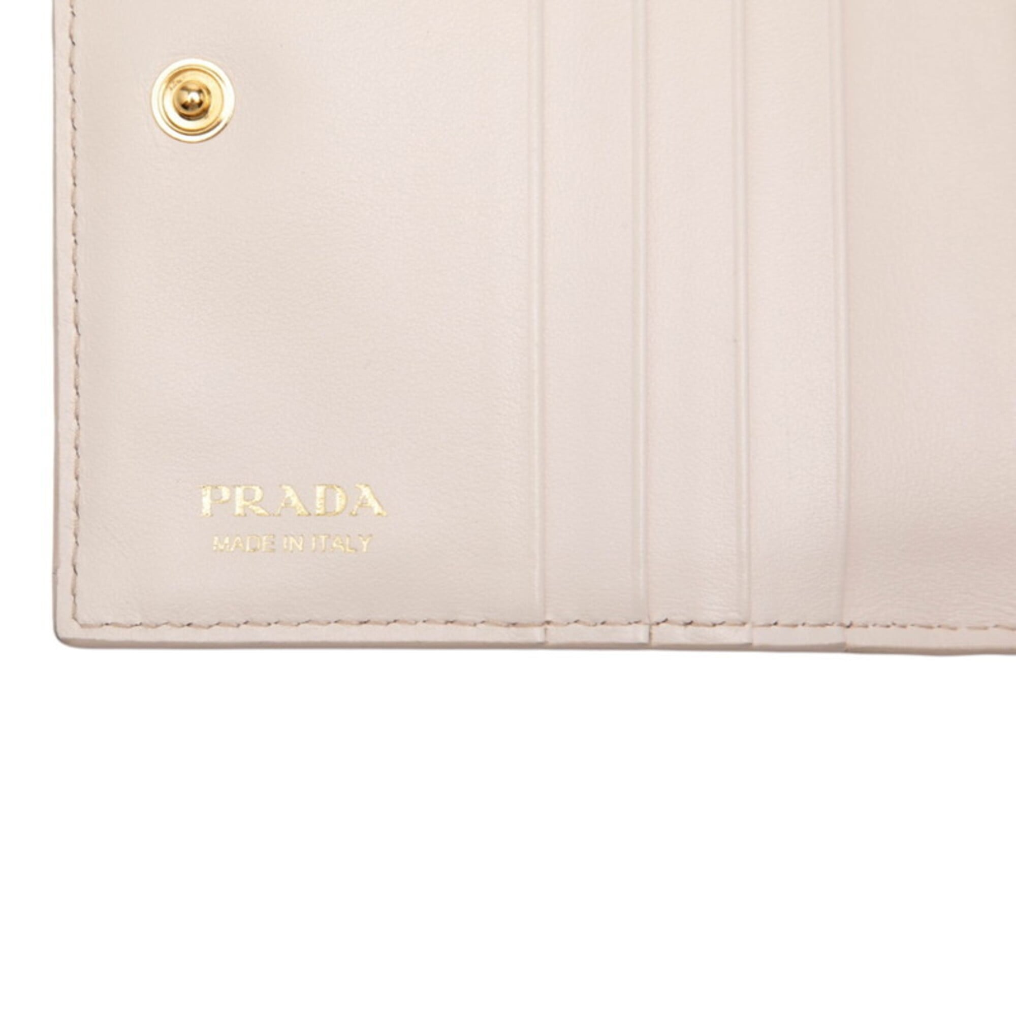 Prada Blue Pink Leather Wallet (Bi-Fold) (Pre-Owned)