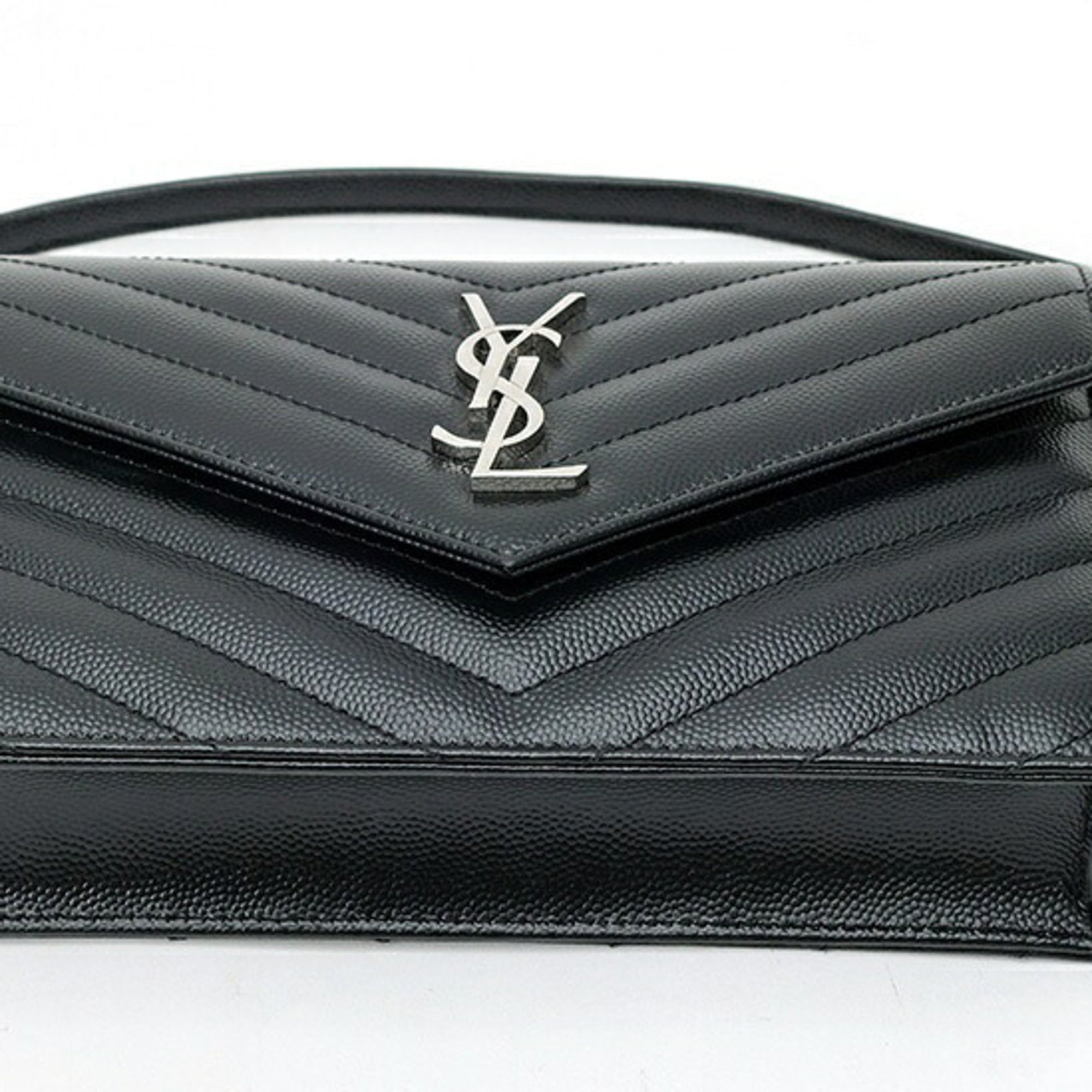 Saint Laurent Black Leather Shoulder Bag (Pre-Owned)
