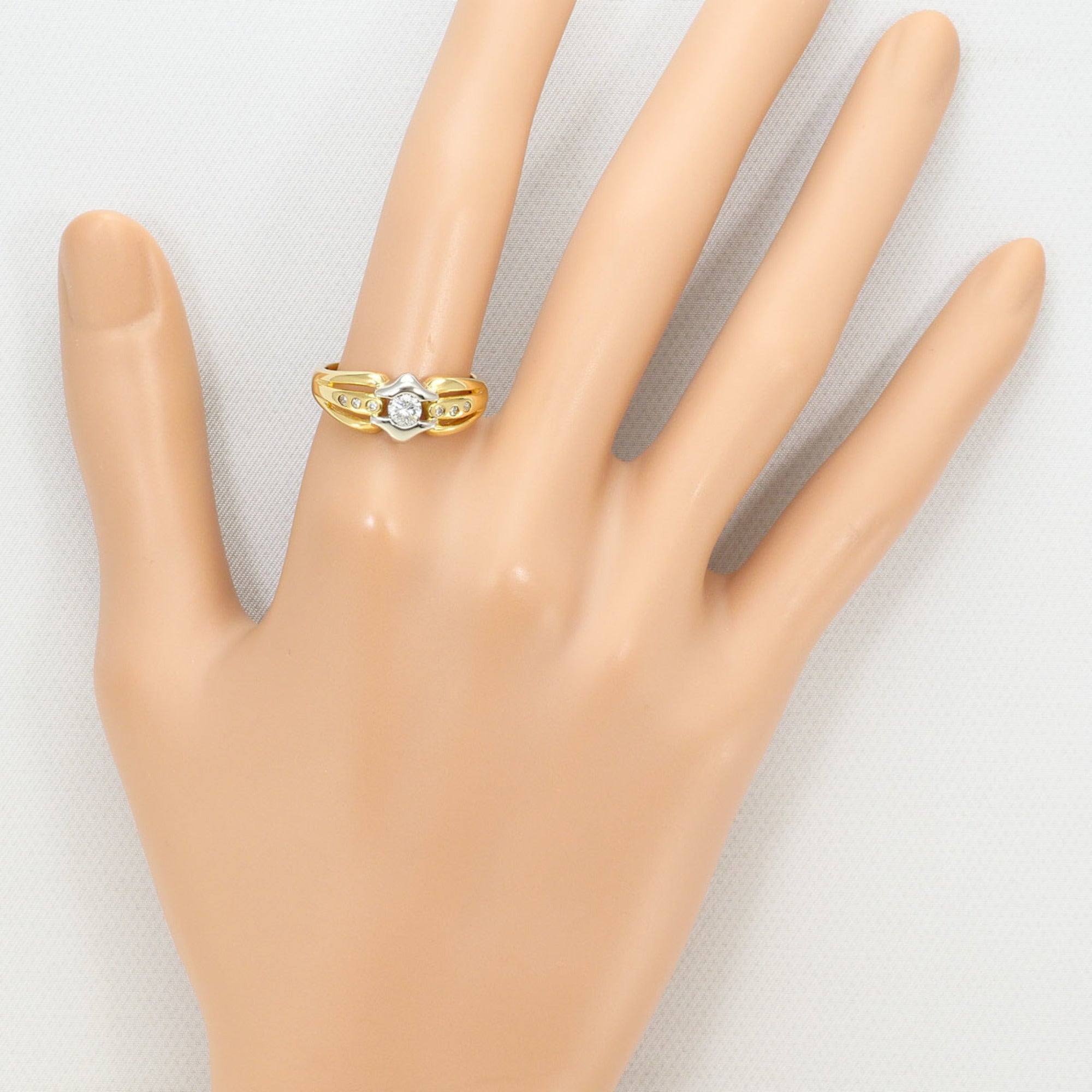 Unbranded Platinum Yellow Gold Yellow Gold (18K) Platinum 900 Band Ring (Pre-Owned)