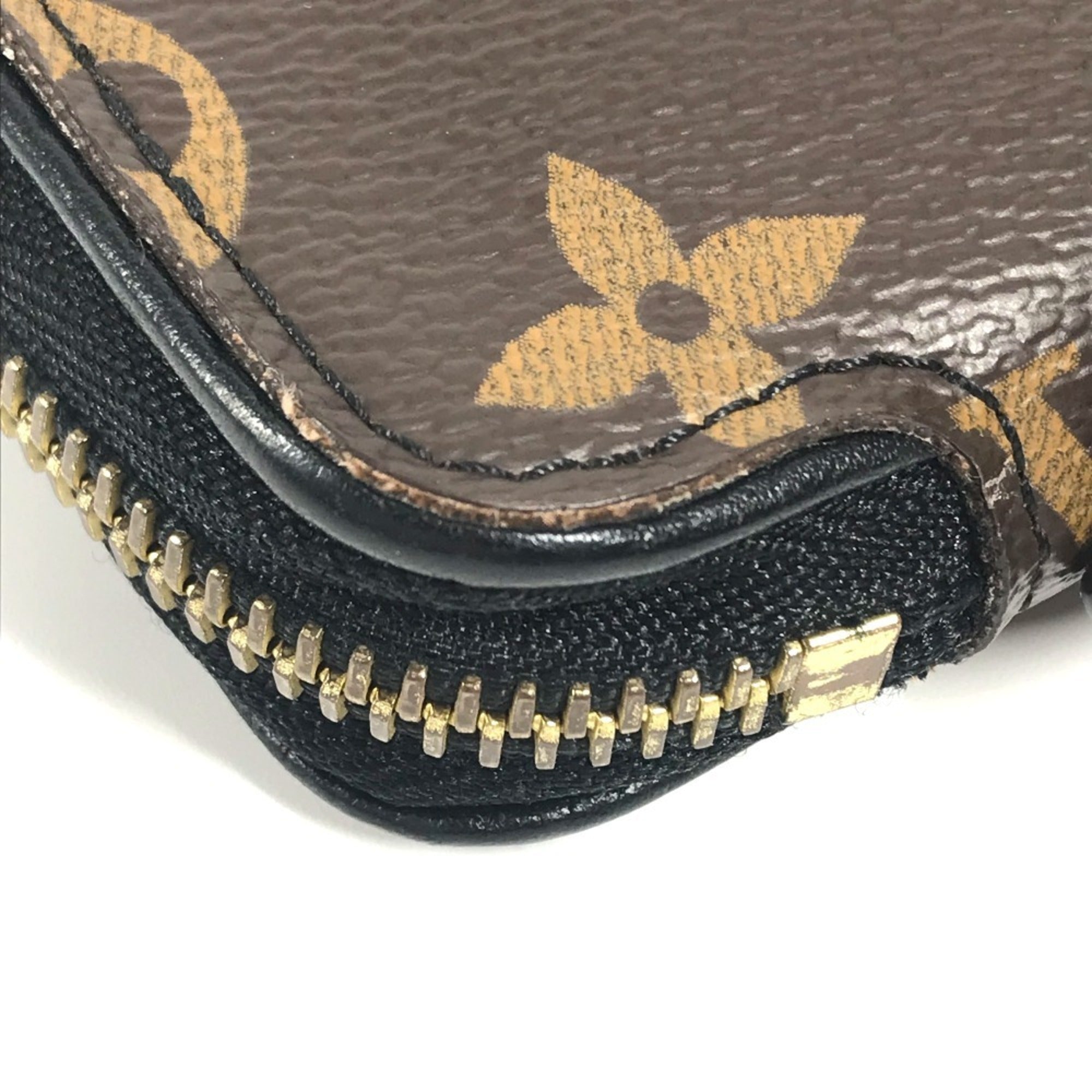 Louis Vuitton Monogram Black Brown Monogram Leather Pouch (Pre-Owned)