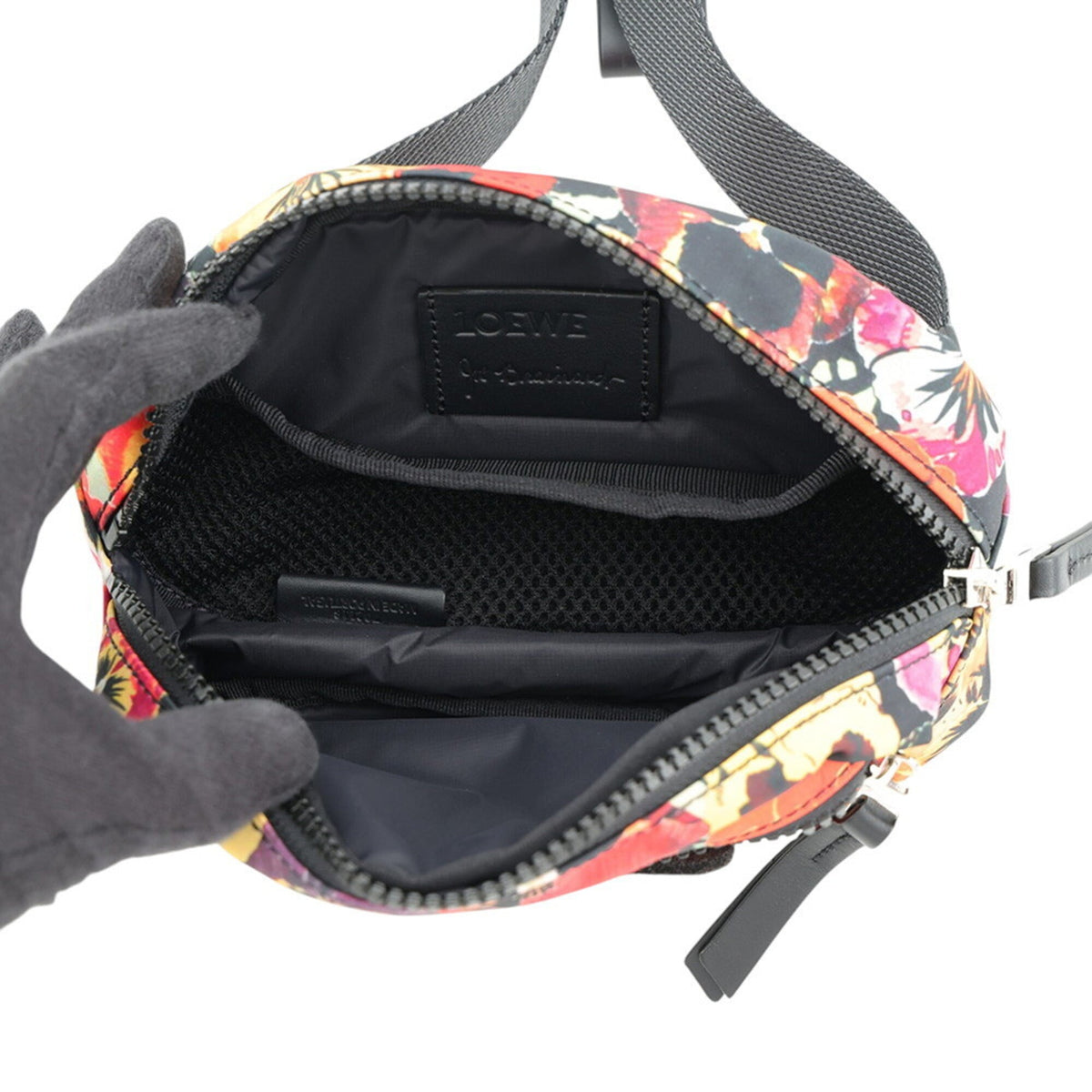 Loewe Black Multi-Color Nylon Leather Sling Bag (Pre-Owned)