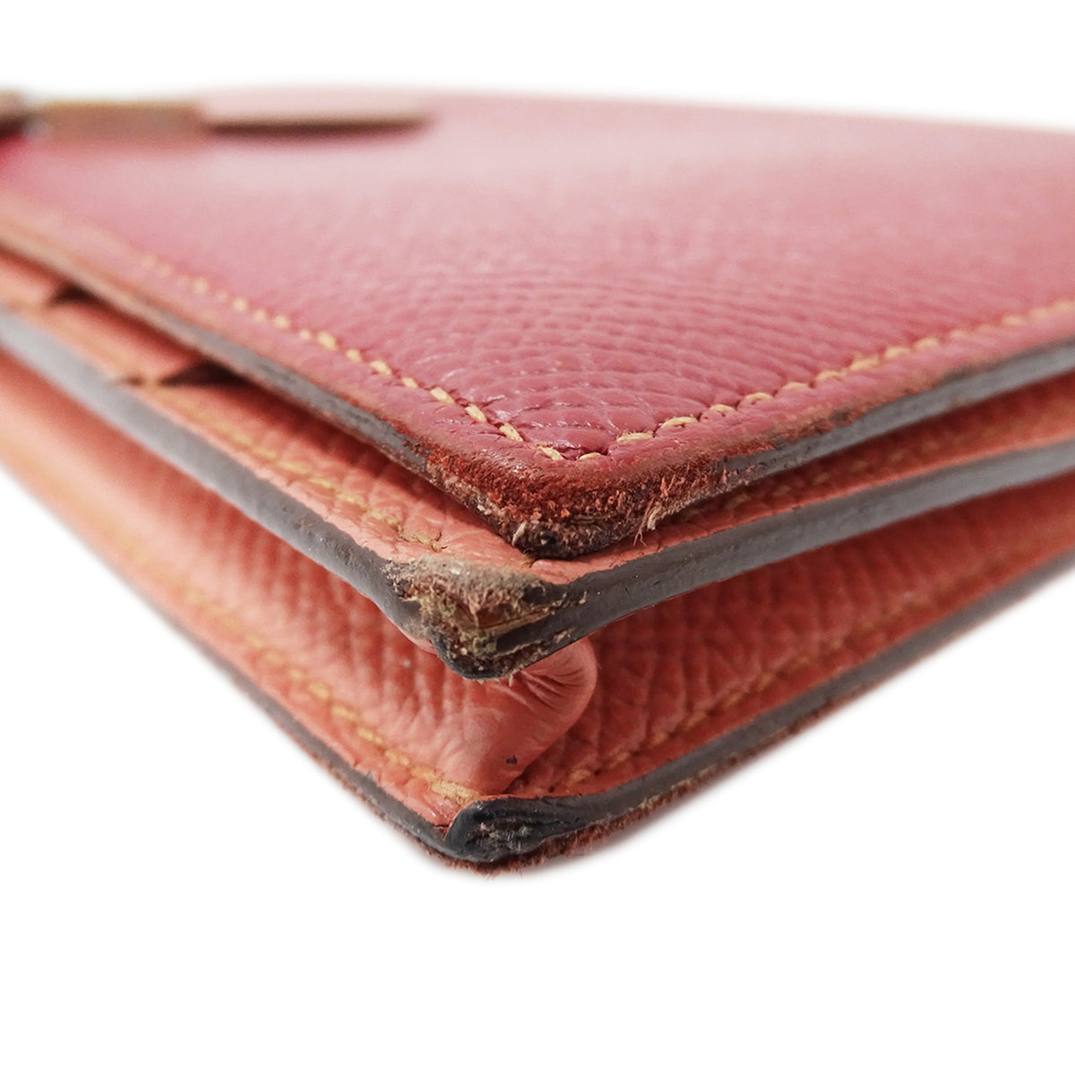 Hermes Pink Red Color Rouge Casaque Soufre Epsom Leather (Pre-Owned)