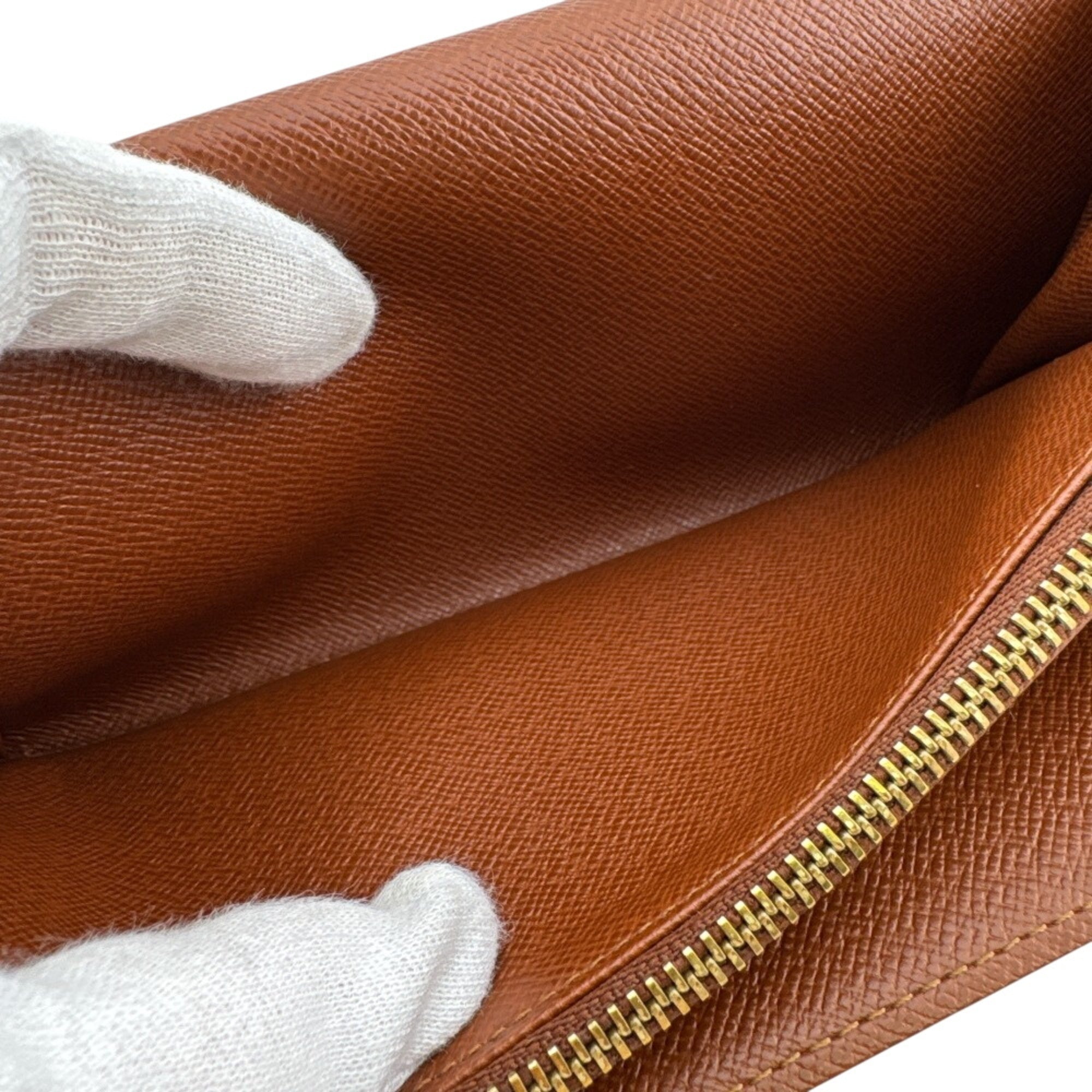 Louis Vuitton Monogram Brown Leather Long Wallet (Bi-Fold) (Pre-Owned)