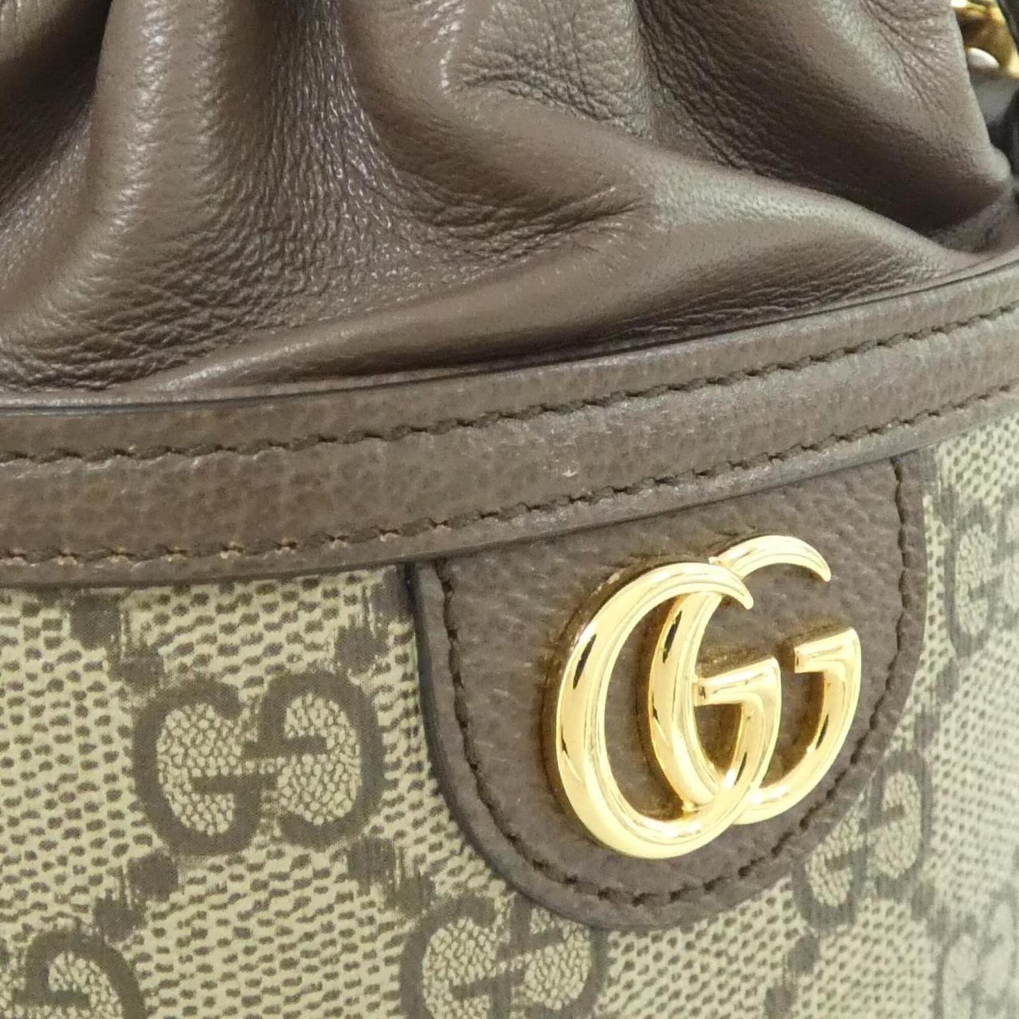 Gucci Beige Brown Gg Supreme Handbag (Pre-Owned)