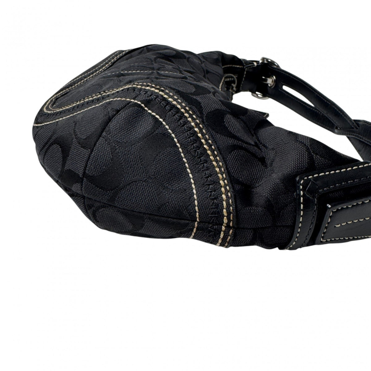 Coach Black Canvas Handbag Shoulder Bag (Pre-Owned)