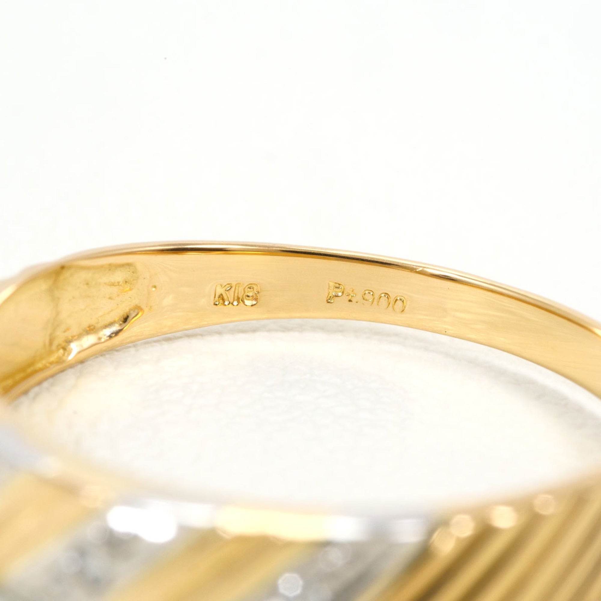 Unbranded Platinum Yellow Gold Yellow Gold (18K) Platinum 900 Band Ring (Pre-Owned)