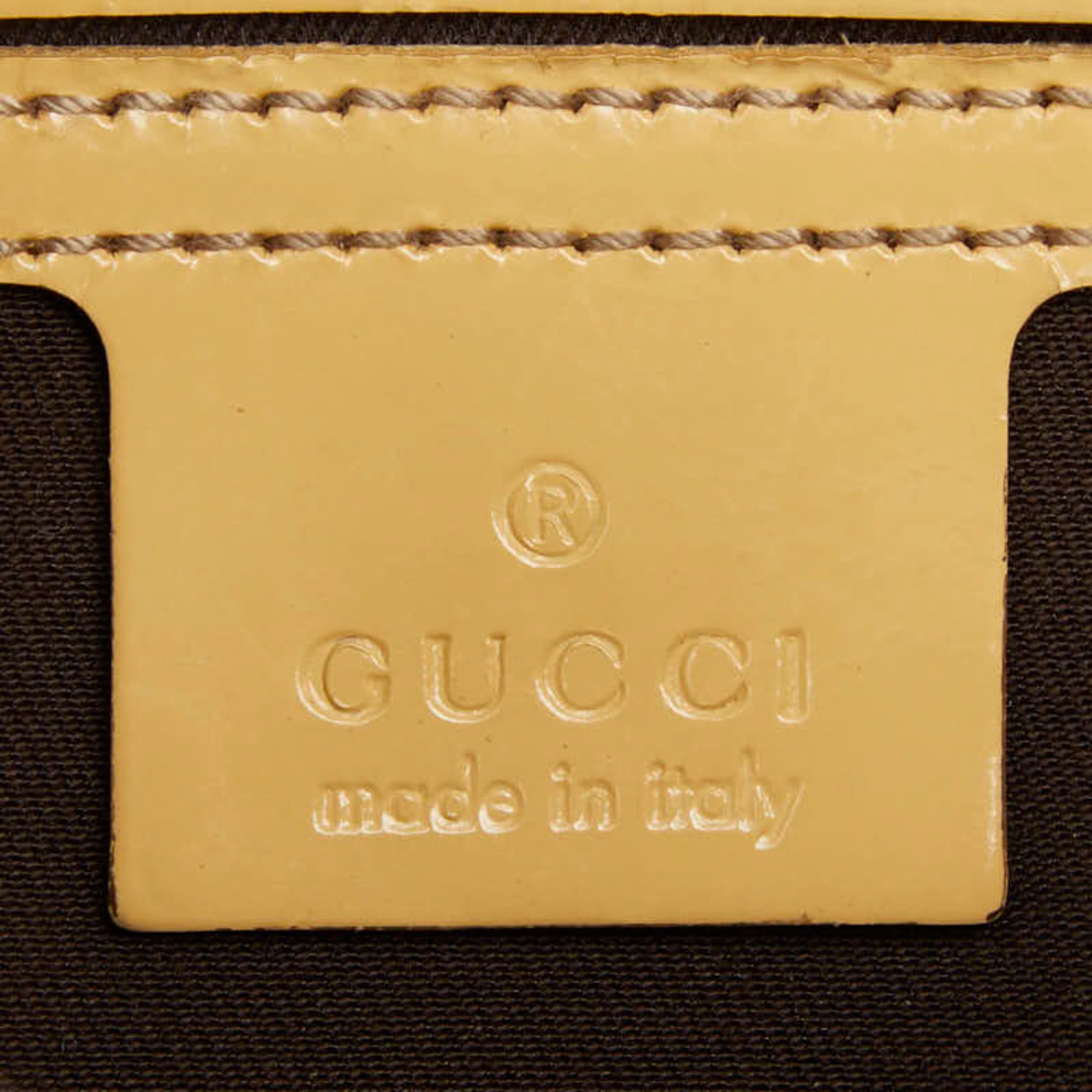 Gucci Beige Pvc Leather Shoulder Bag (Pre-Owned)