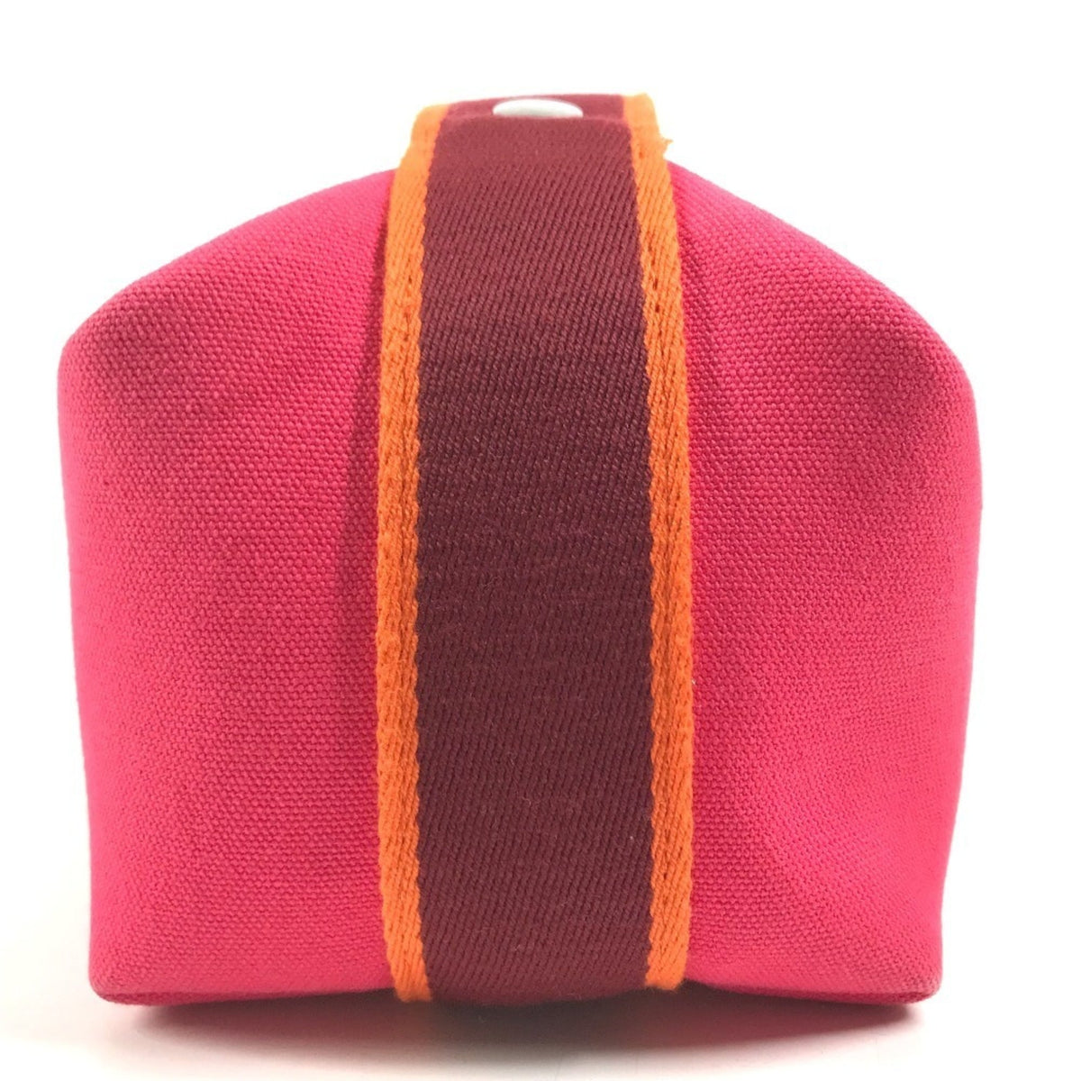 Hermes Pink Canvas Handbag Vanity Bag (Pre-Owned)