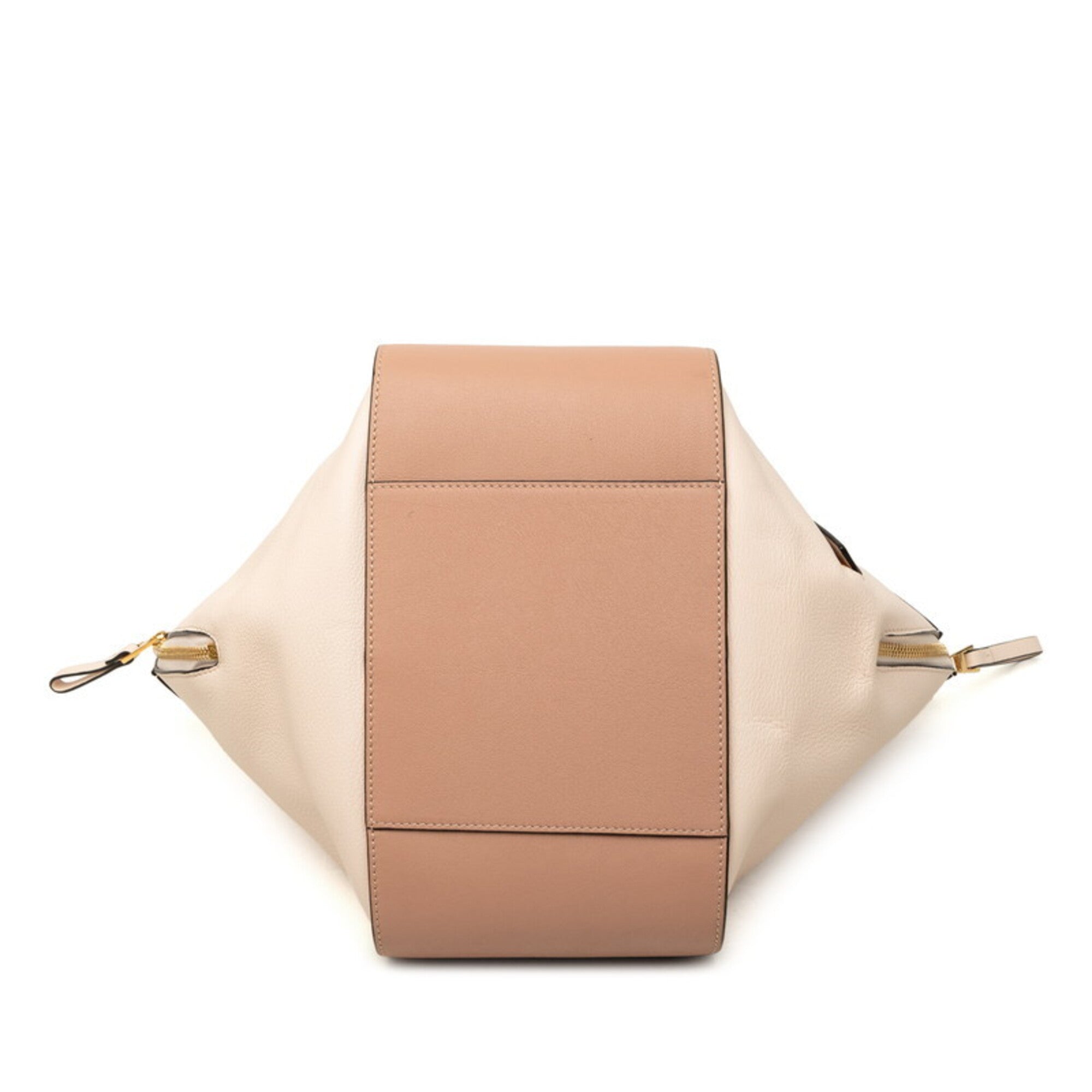 Loewe Pink Beige Leather Handbag Shoulder Bag (Pre-Owned)
