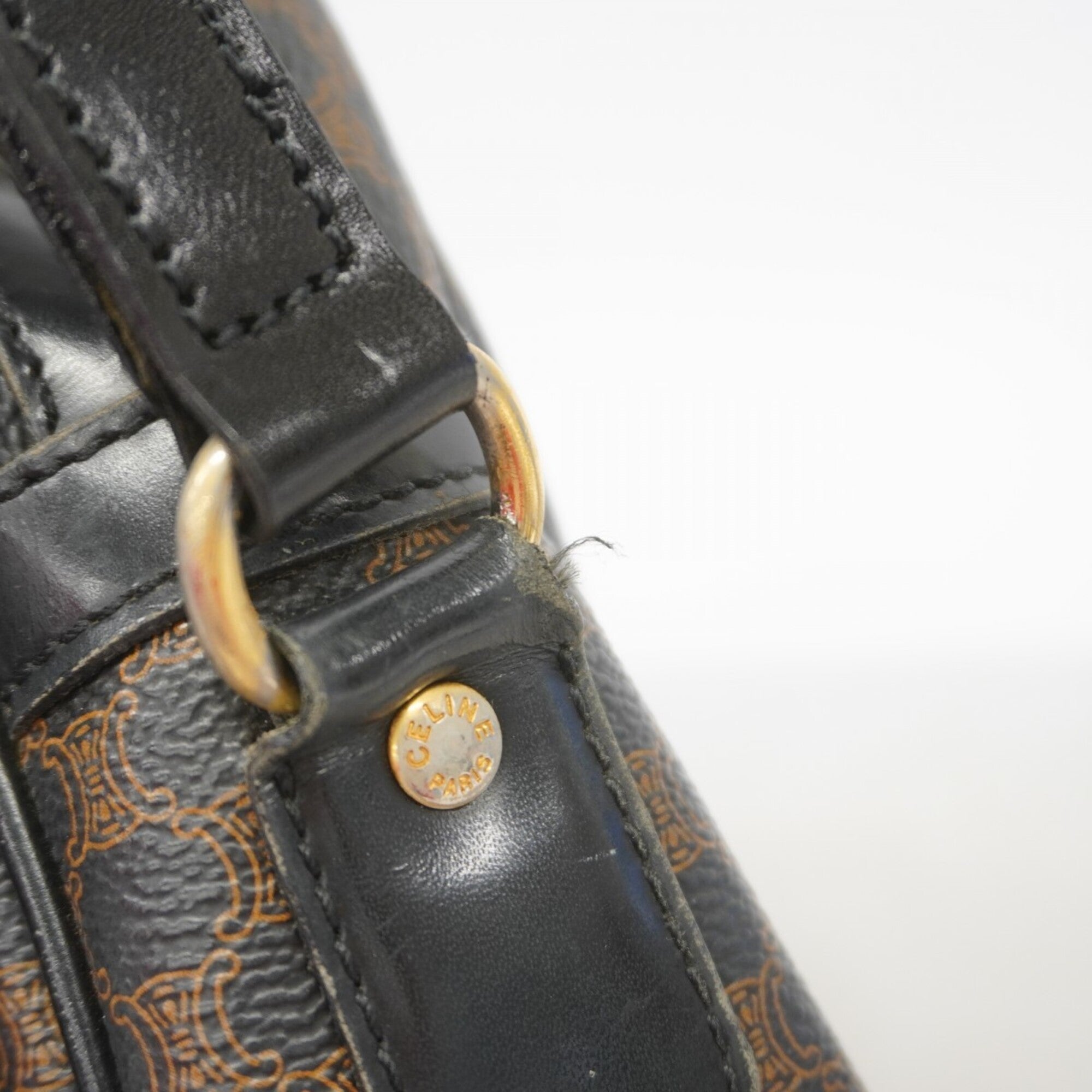 Celine Black Brown Pvc Shoulder Bag (Pre-Owned)