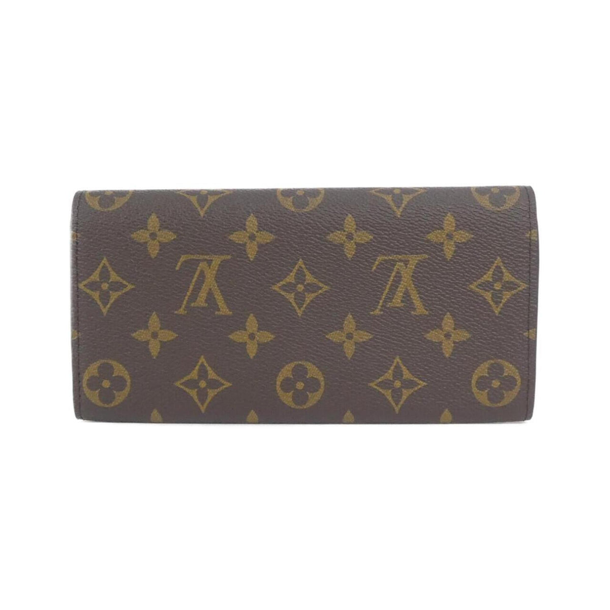 Louis Vuitton Brown Coated Canvas Long Wallet (Bi-Fold) (Pre-Owned)
