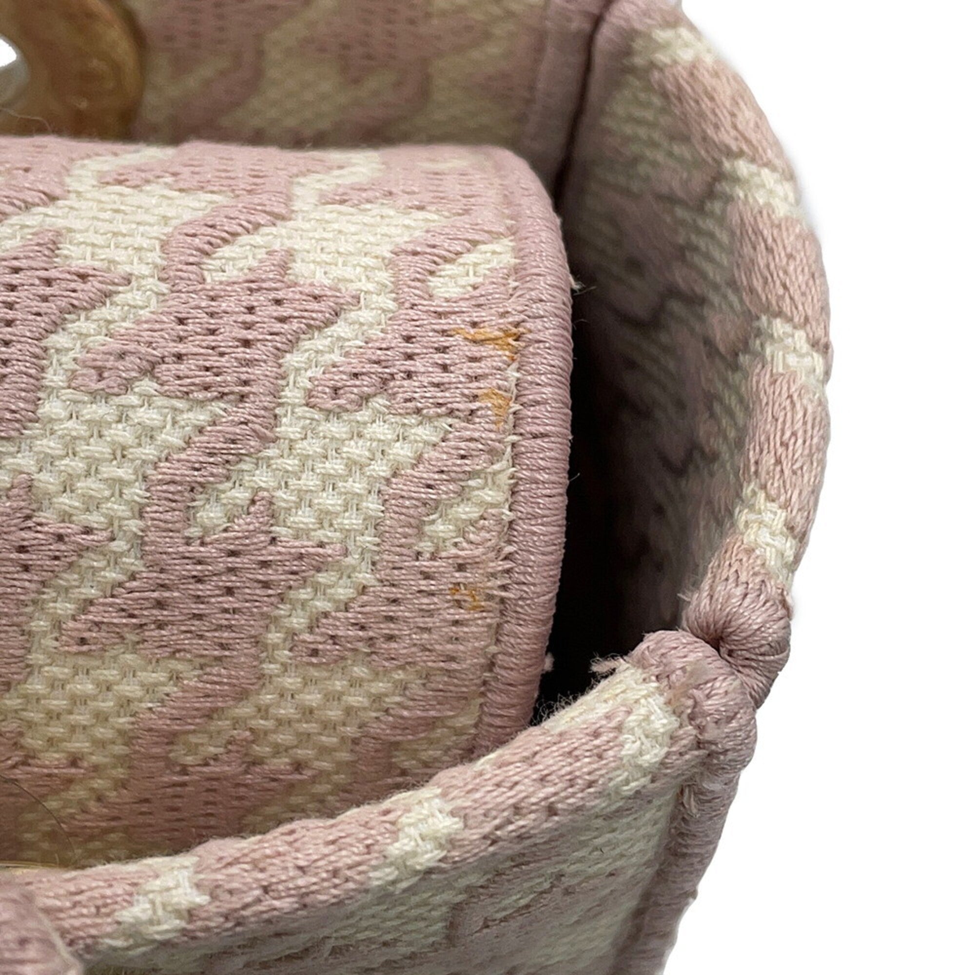 Christian Dior Gold Canvas Handbag (Pre-Owned)