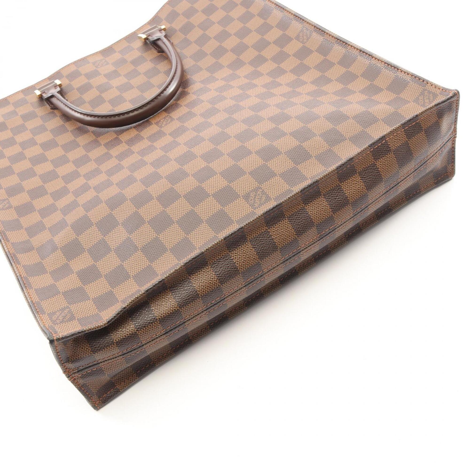 Louis Vuitton Brown Coated Canvas Leather Handbag Tote Bag (Pre-Owned)
