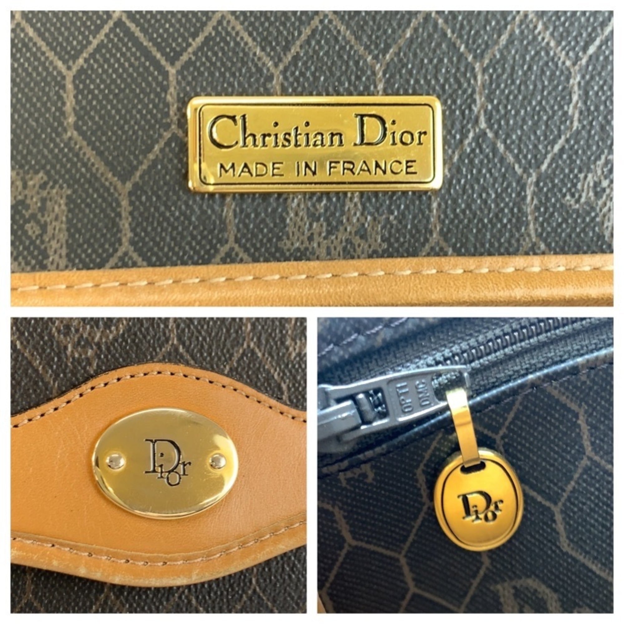 Christian Dior Brown Pvc Leather Pochette Shoulder Bag (Pre-Owned)