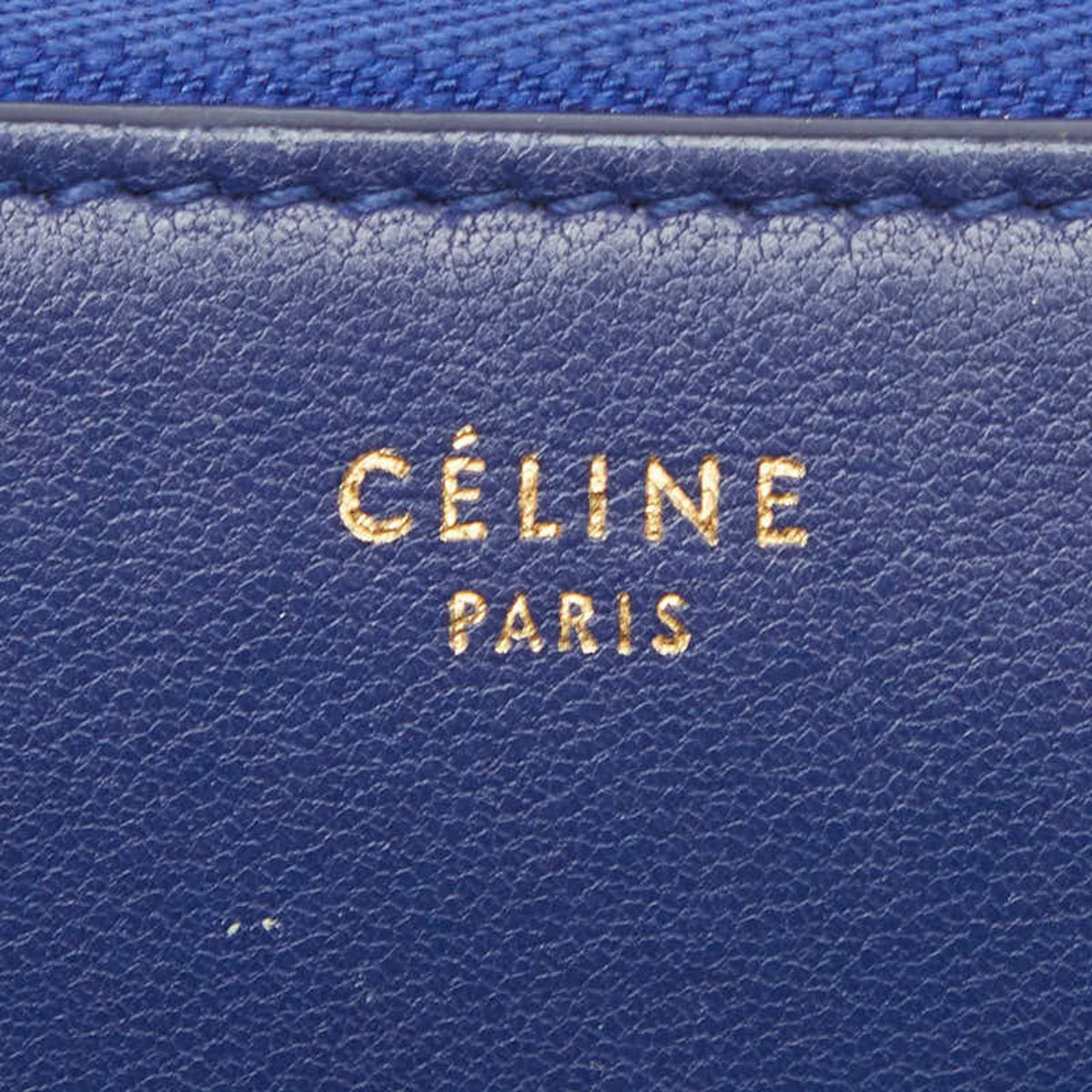 Celine Brown Navy Leather Long Wallet (Bi-Fold) (Pre-Owned)