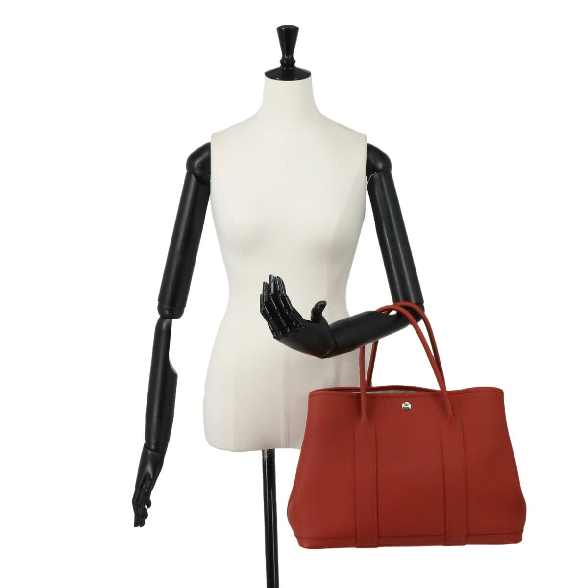 Hermes Red Color Country Leather Handbag Tote Bag (Pre-Owned)