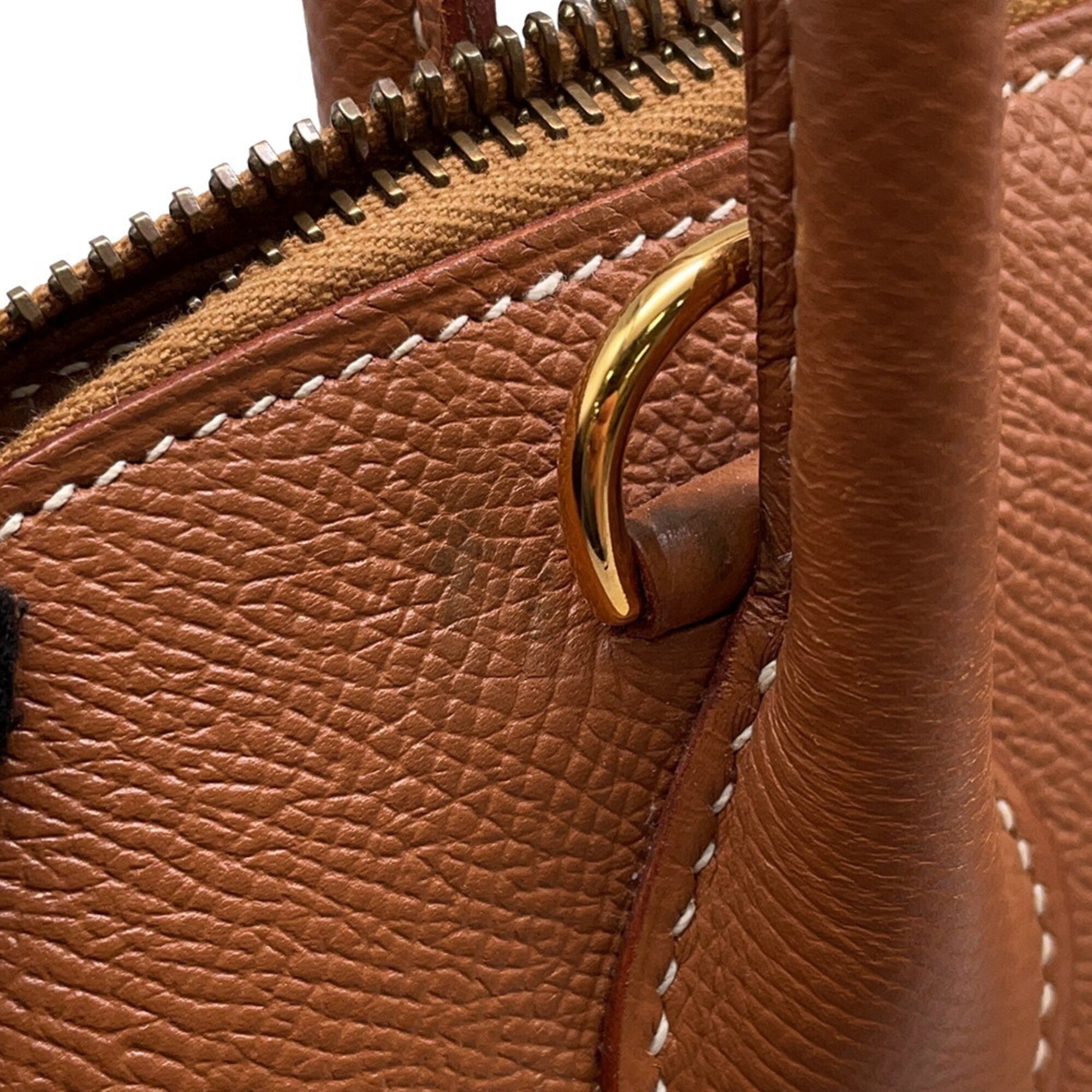 Hermes Bolide Gold Courchevel Leather Handbag (Pre-Owned)