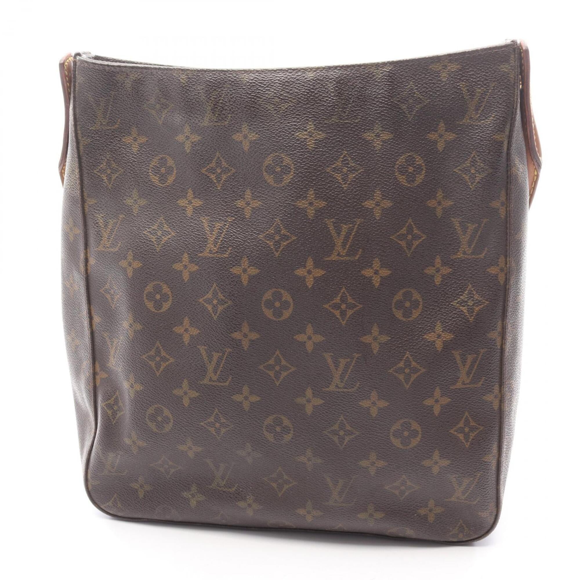 Louis Vuitton Brown Monogram Coated Canvas Leather Handbag Shoulder Bag (Pre-Owned)