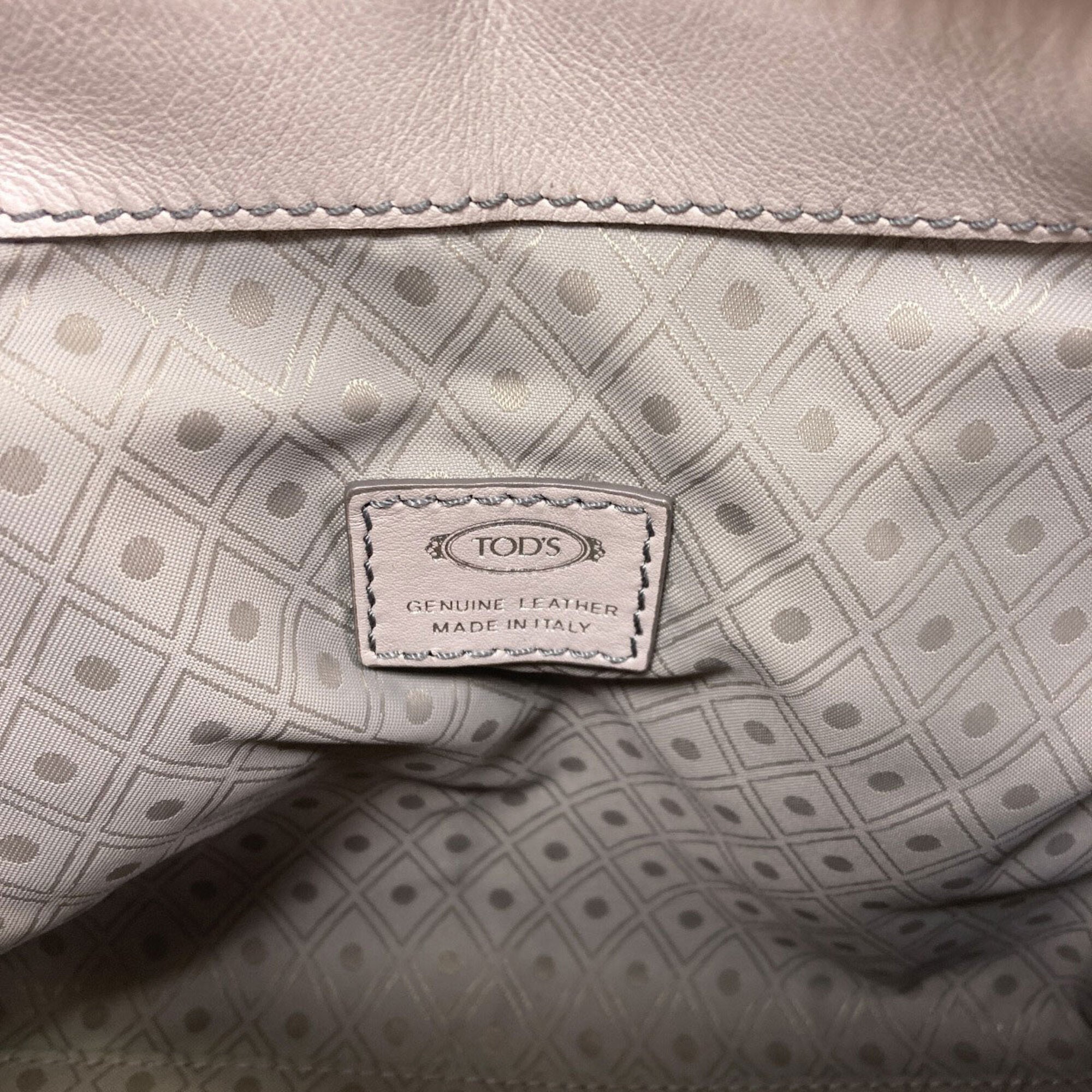 Tod's Gray Leather Handbag (Pre-Owned)