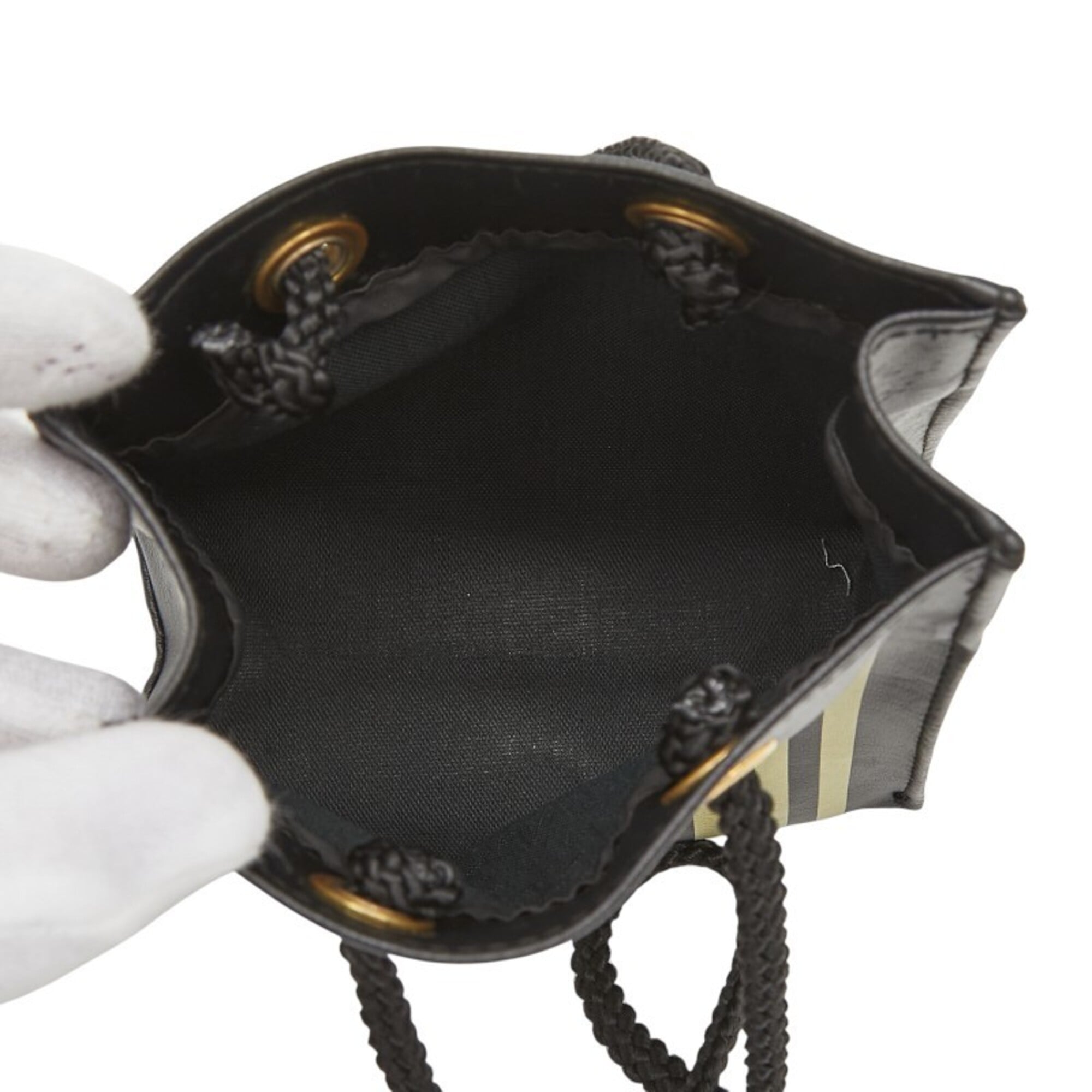 Fendi Black Yellow Leather Handbag (Pre-Owned)