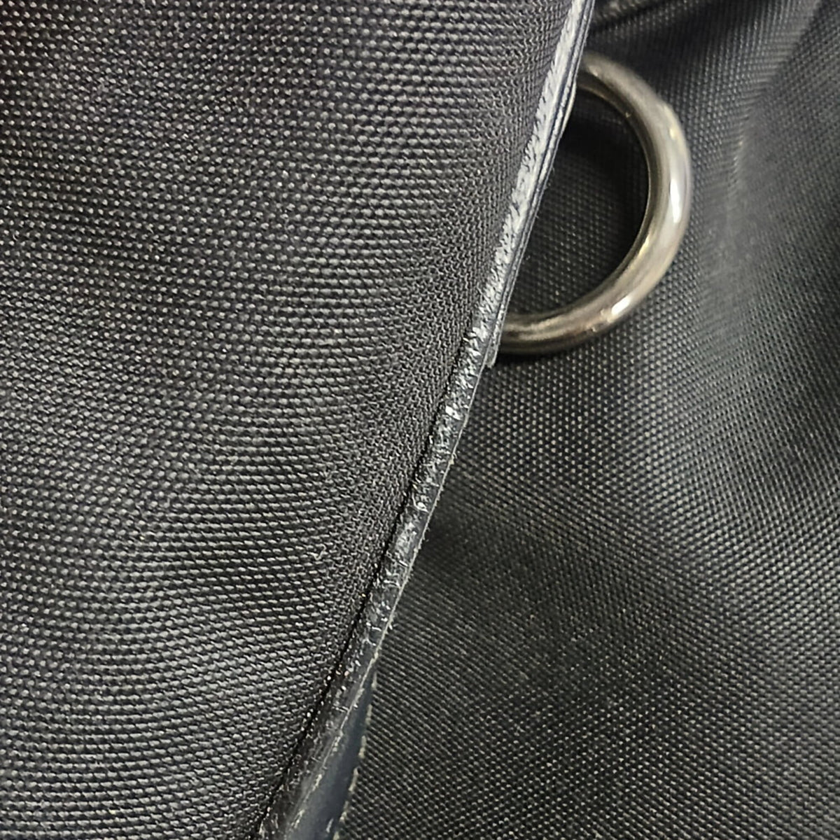 Gucci Black Leather Canvas Messenger Bag Shoulder Bag (Pre-Owned)