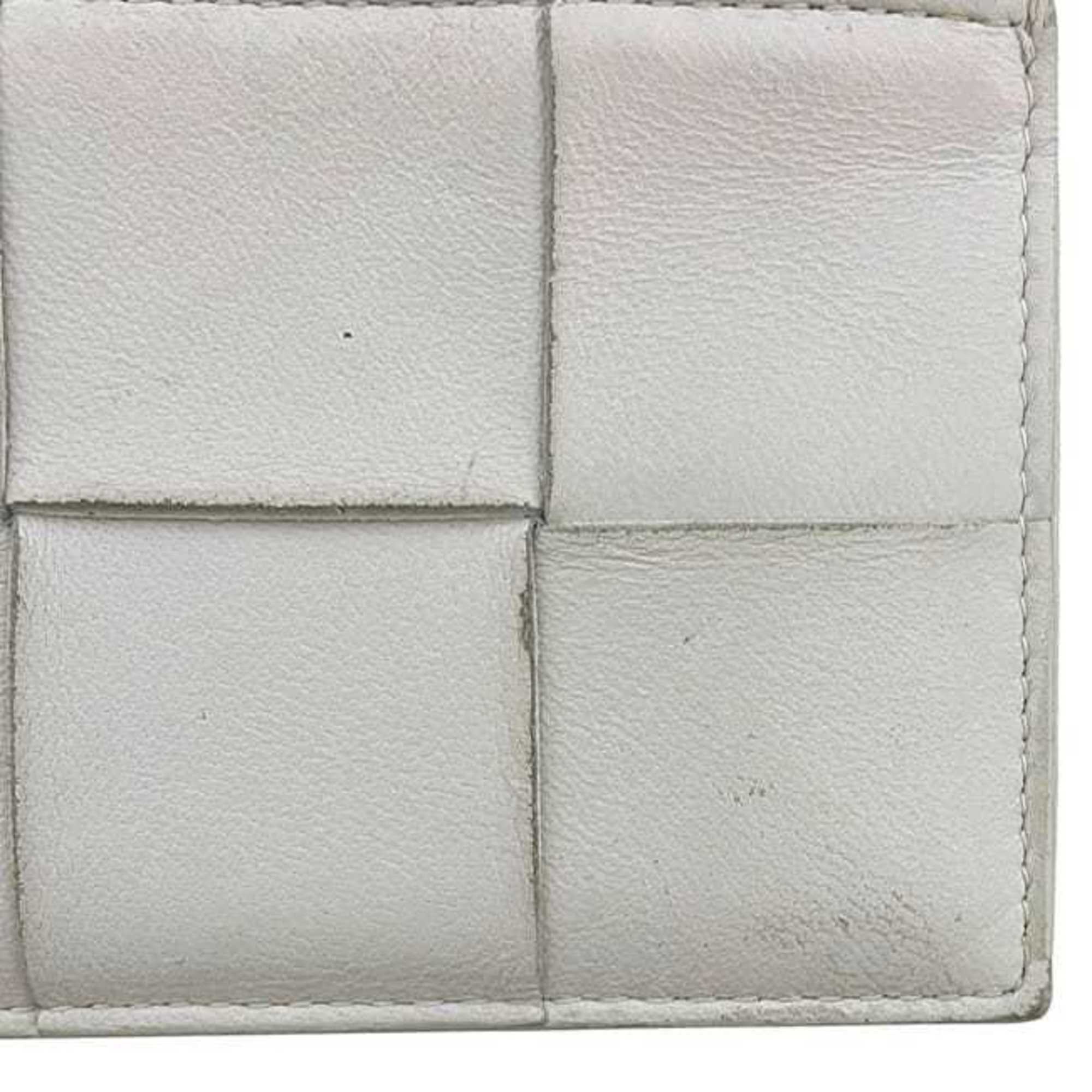 Bottega Veneta White Leather Coin Purse/Coin Case (Pre-Owned)